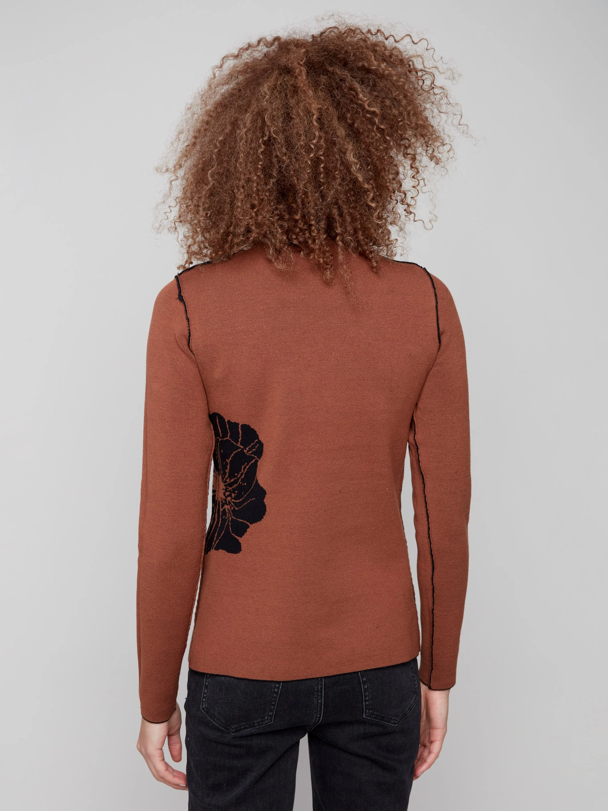 Reversible Mock Neck Sweater - Cacao - WHSBYS