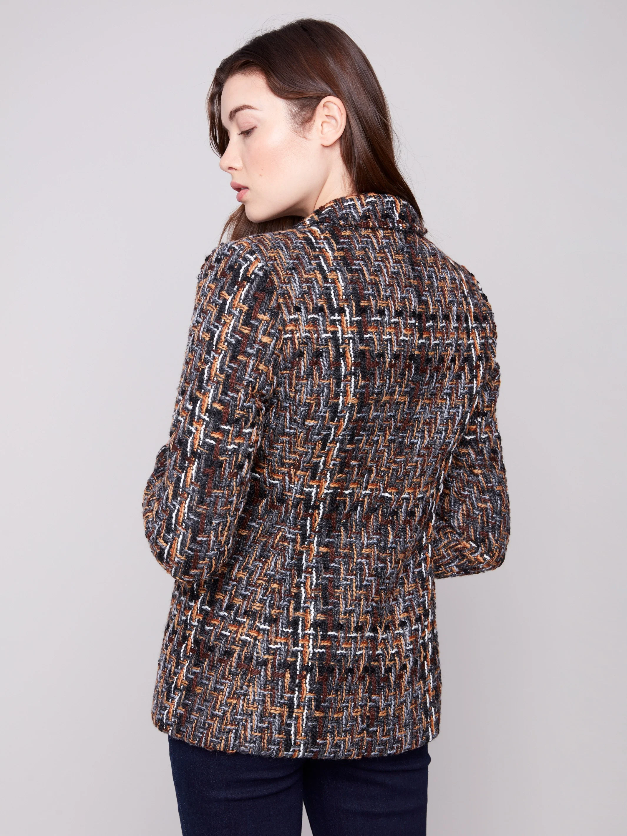 Chevron Tweed Blazer - Autumn - WHSBYS