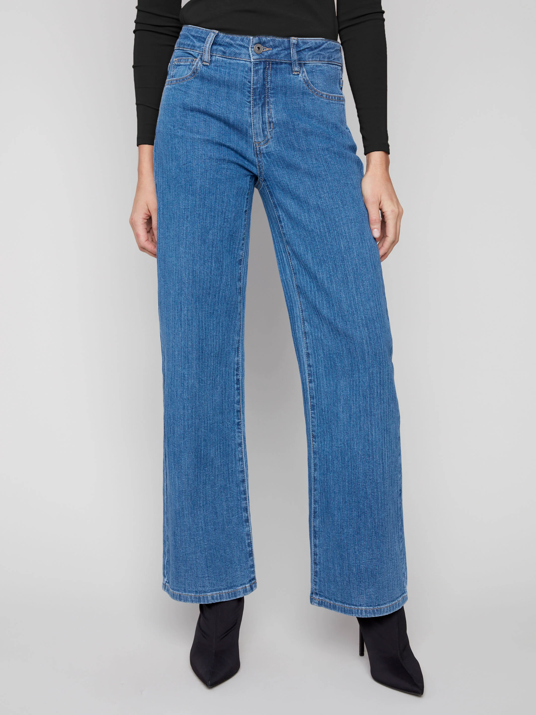 Wide Leg Corduroy Jeans - Stripes - WHSBYS