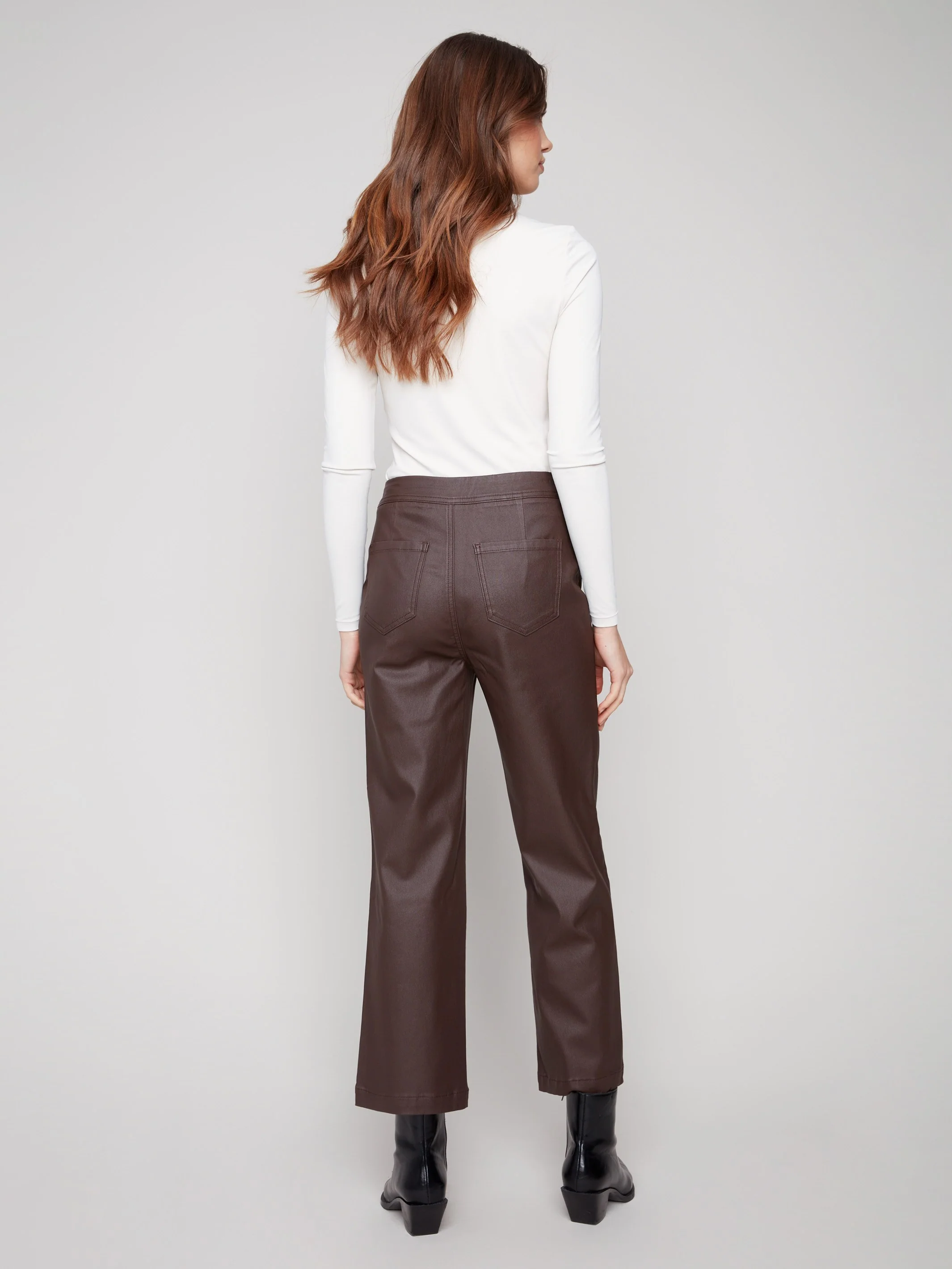 Wax Flared Pants - Mocha - WHSBYS