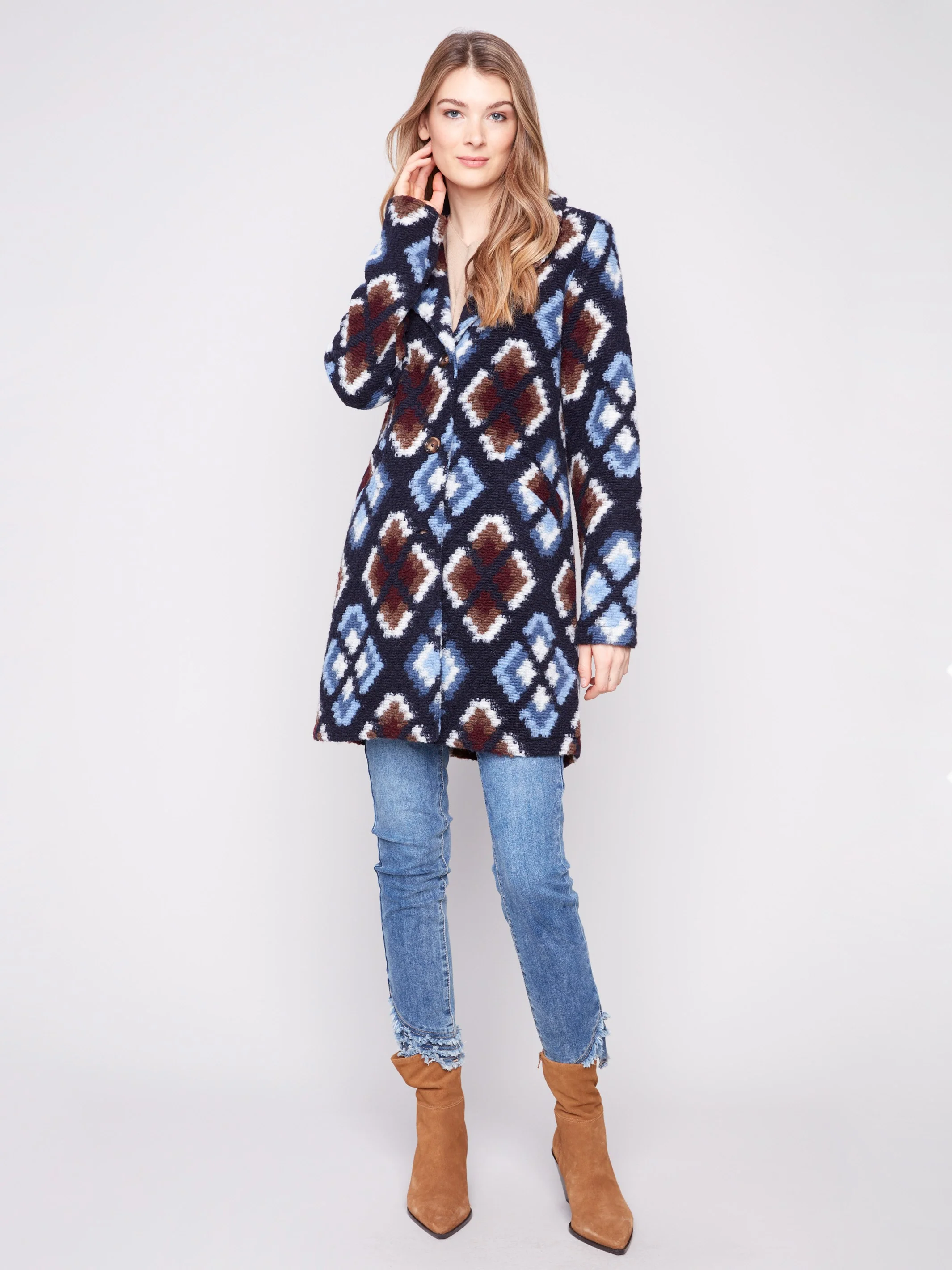 Long Crochet Coat - Twilight - WHSBYS