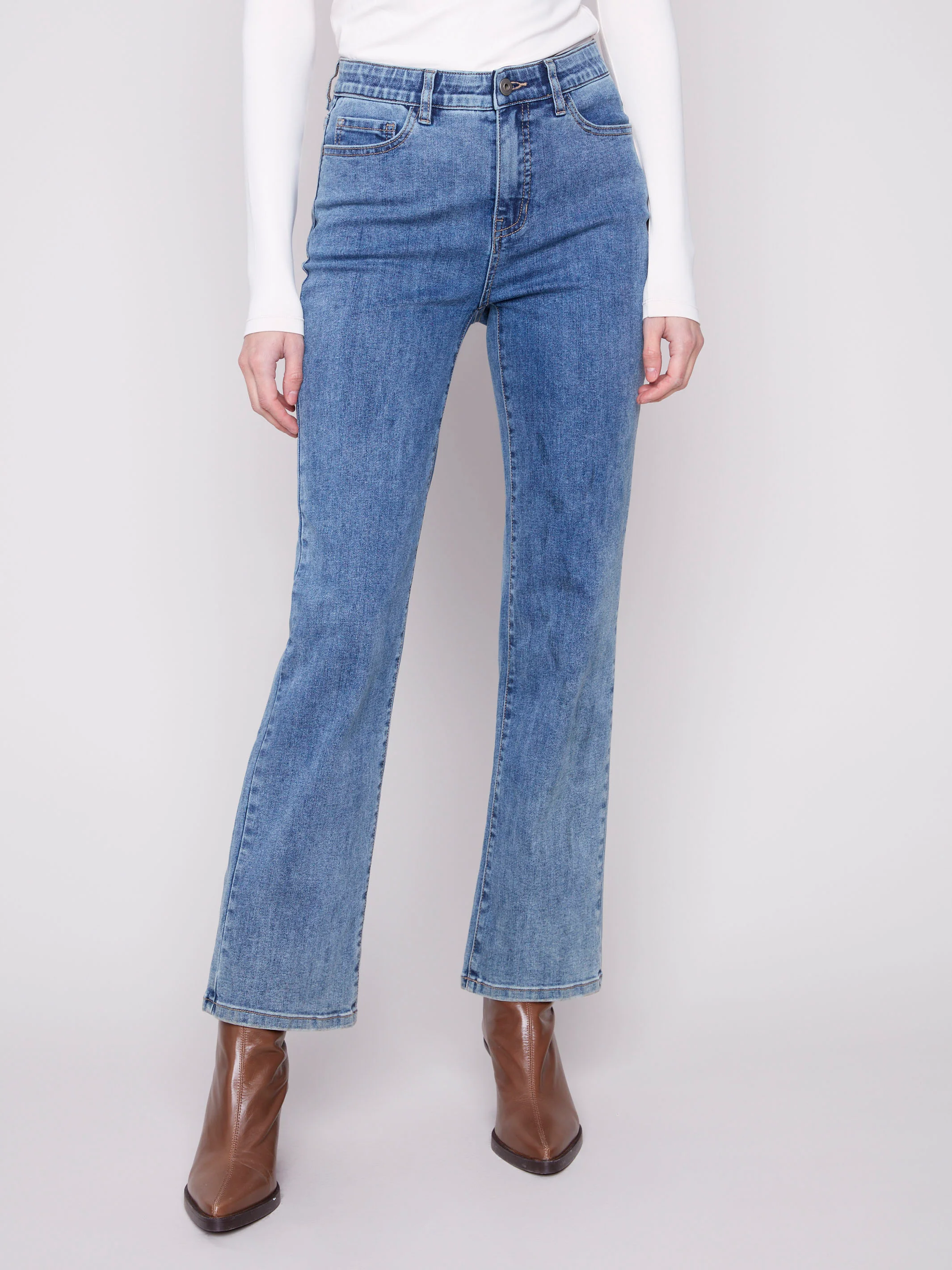 Charlotte Straight Leg Jeans - Medium Blue - WHSBYS