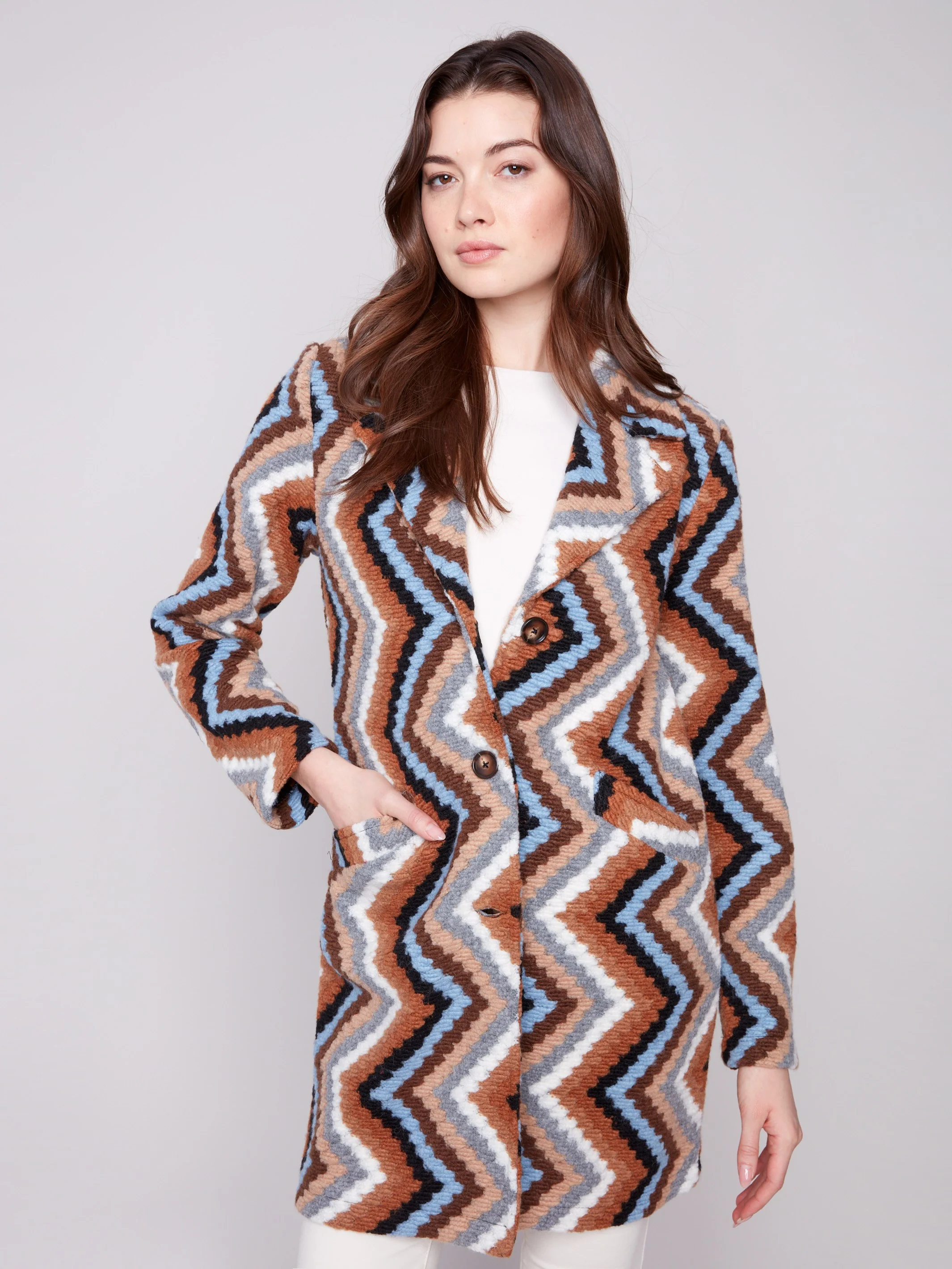 Long Crochet Coat - Sepia - WHSBYS