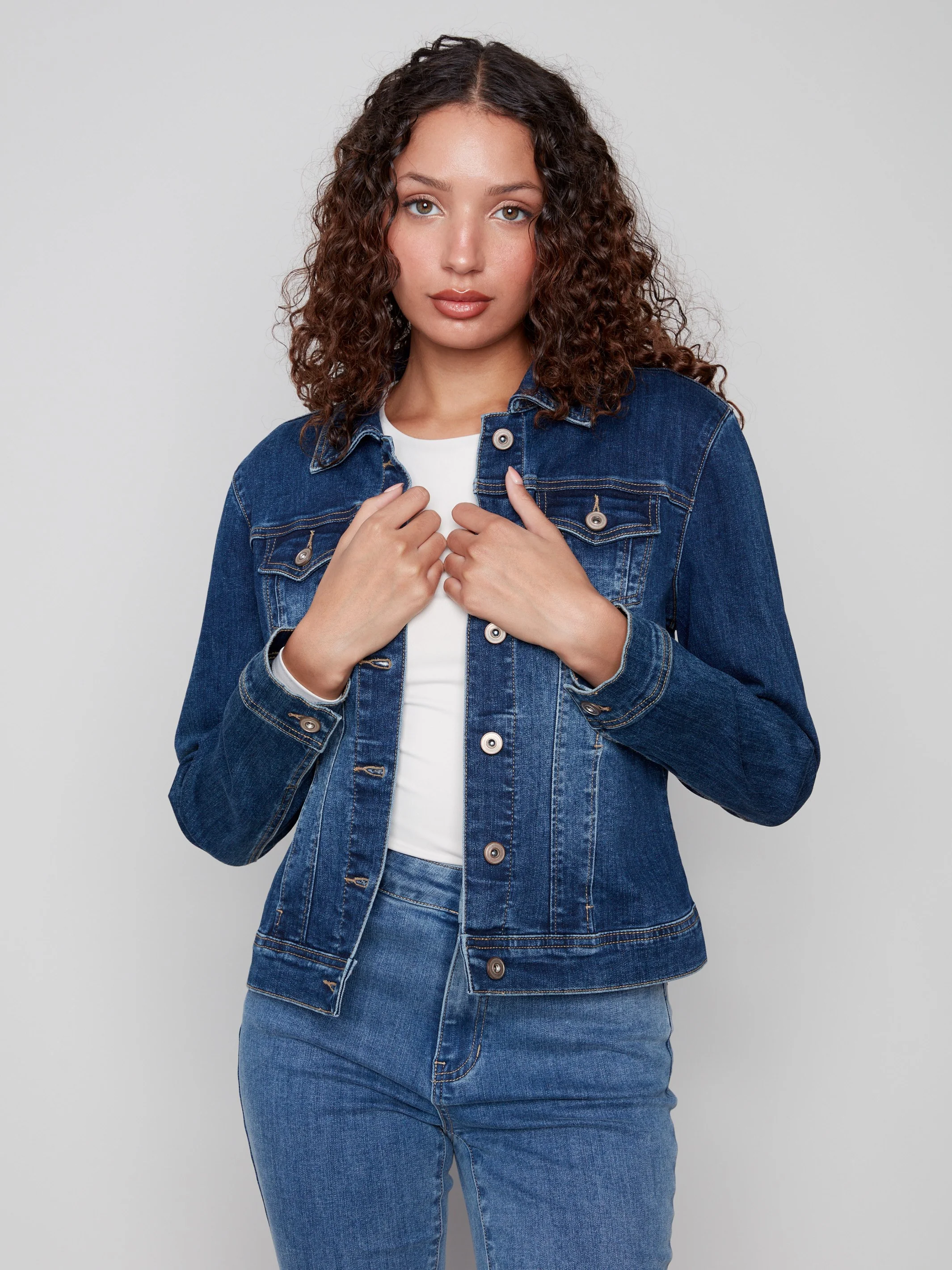 Stretch Denim Jacket - Indigo - WHSBYS