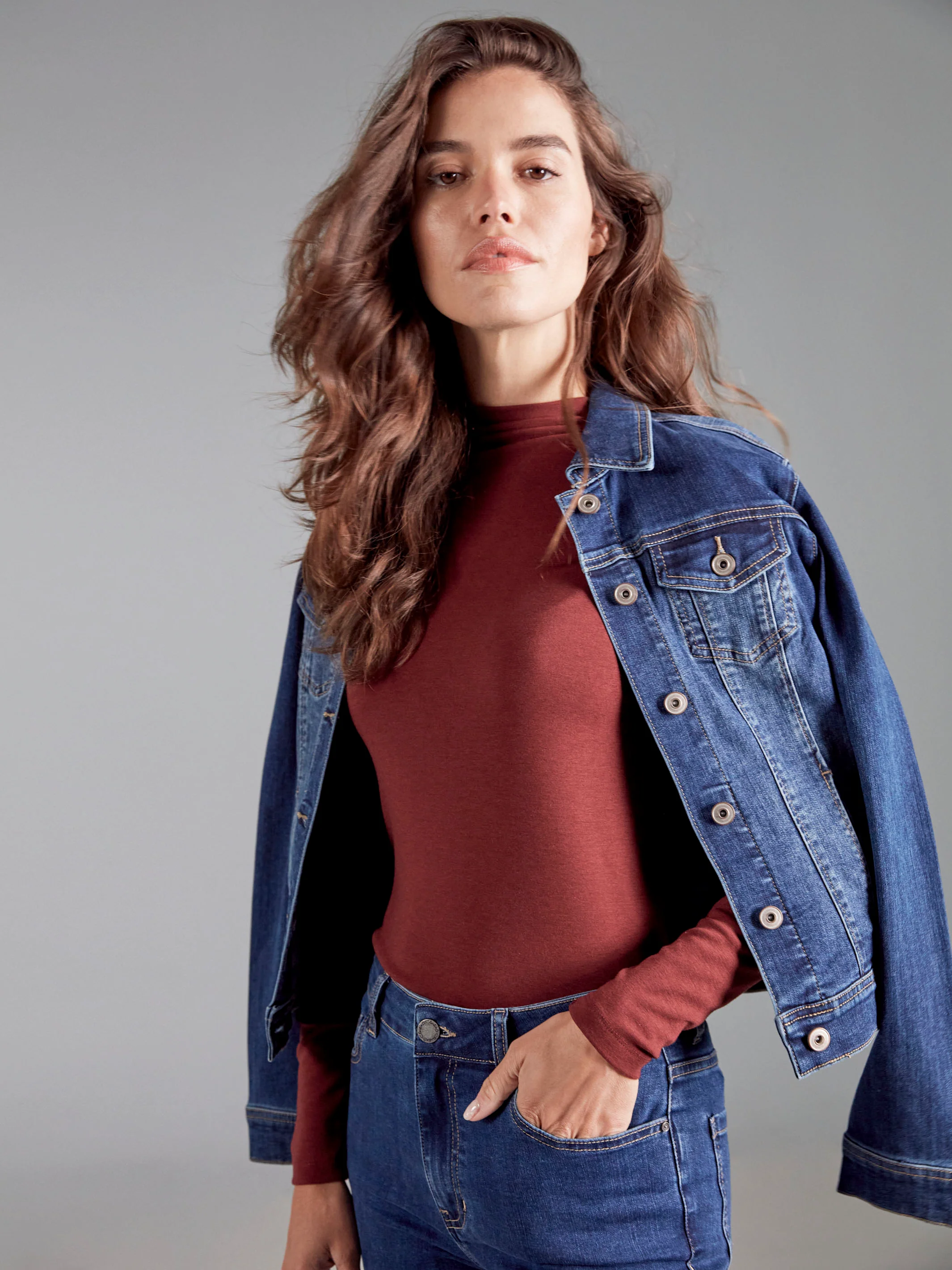 Stretch Denim Jacket - Indigo - WHSBYS