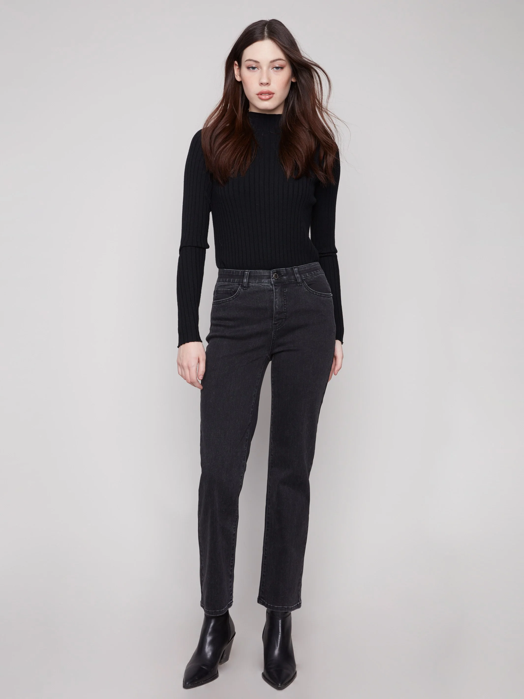 Straight Leg Jeans - Charcoal - WHSBYS