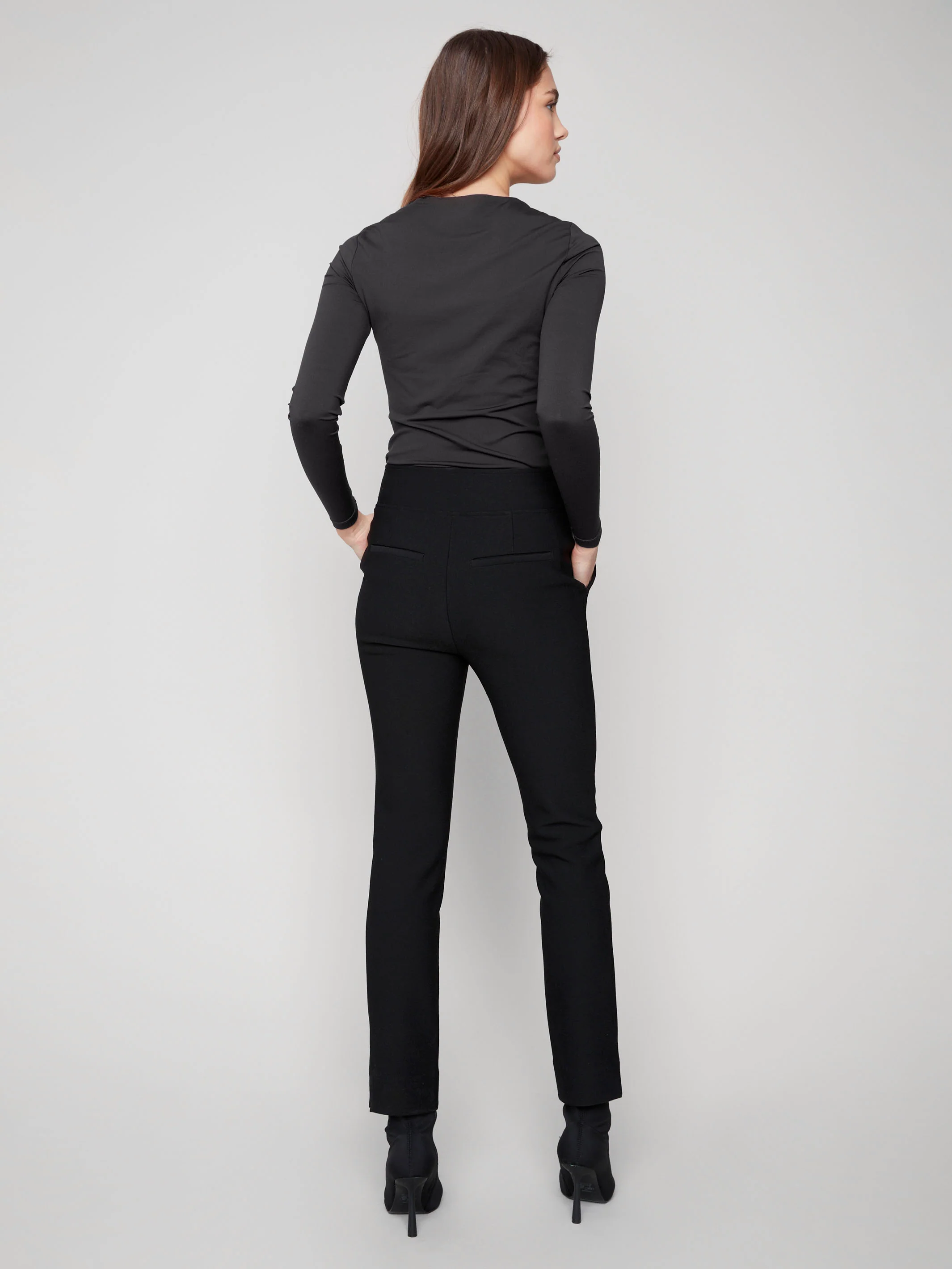 Slim Fit Dress Pants - Black - WHSBYS