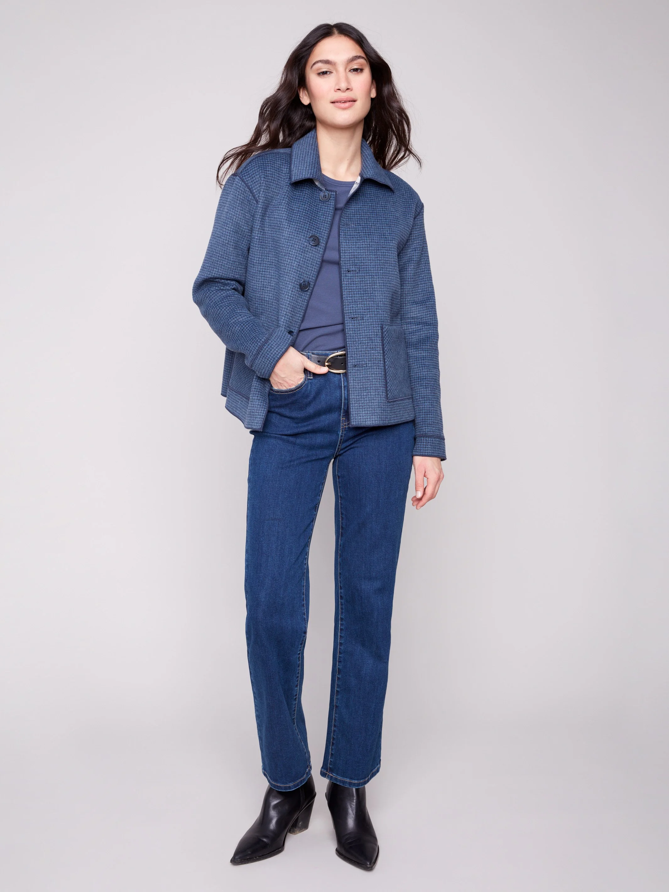 Reversible Plaid Jacket - Moonlight - WHSBYS