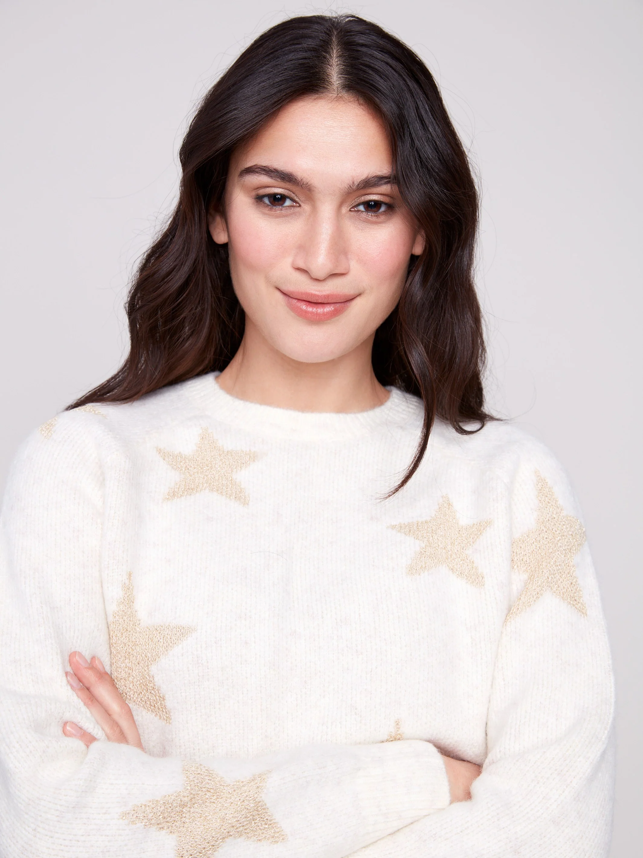 Star Jacquard Lurex Sweater - Stars - WHSBYS