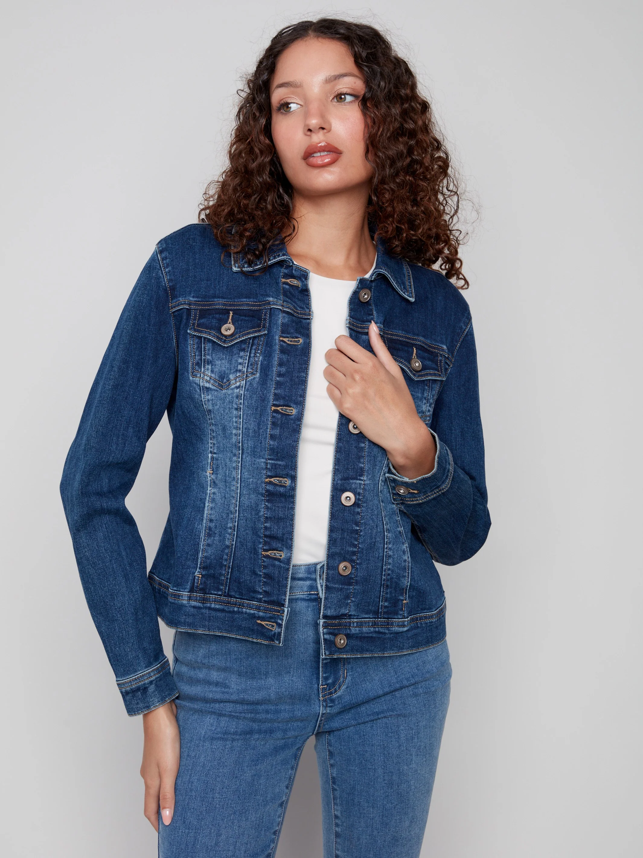 Stretch Denim Jacket - Indigo - WHSBYS