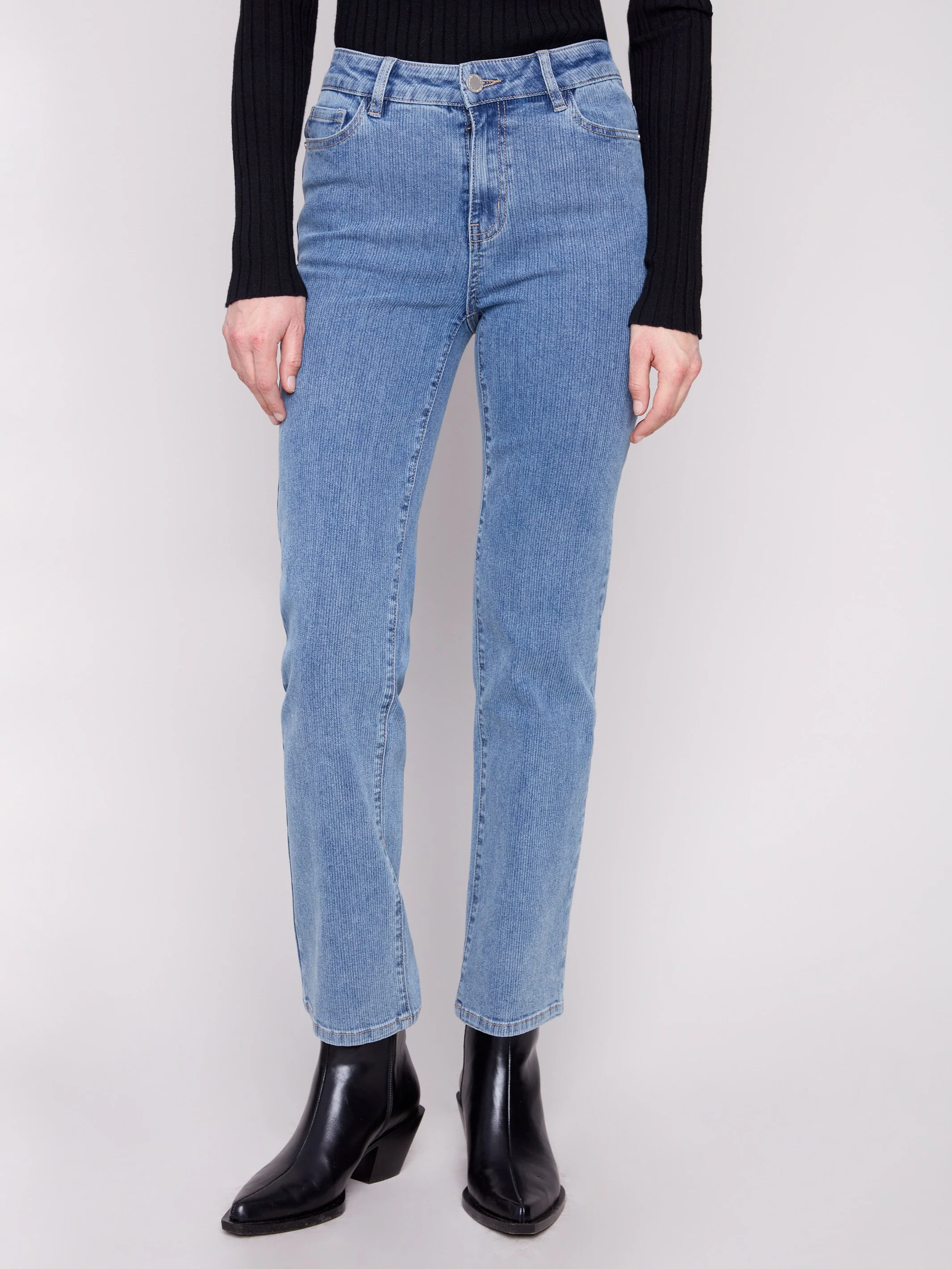 Corduroy Straight Leg Pants - Denim - WHSBYS