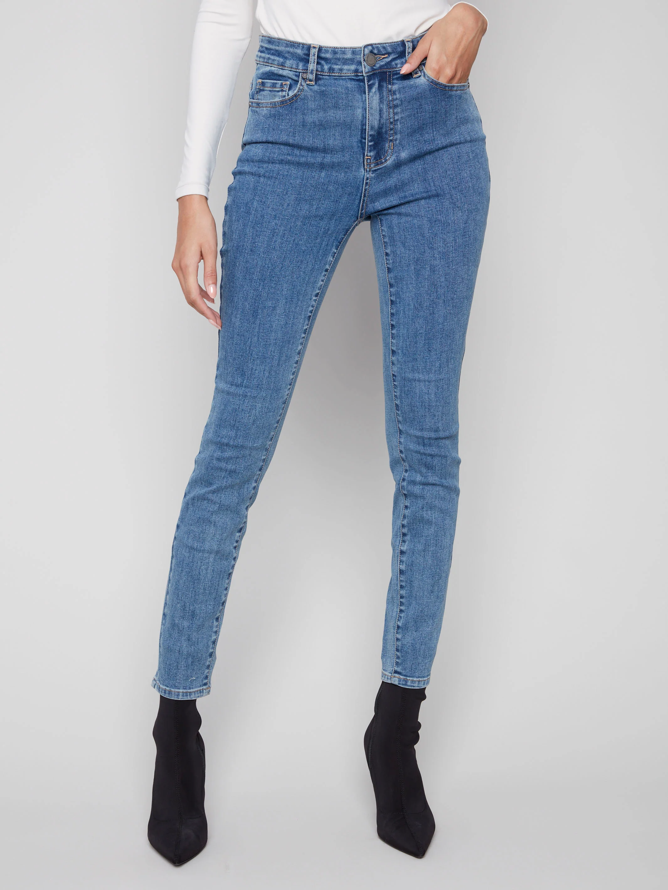 Carine Skinny Jeans - Medium Blue - WHSBYS