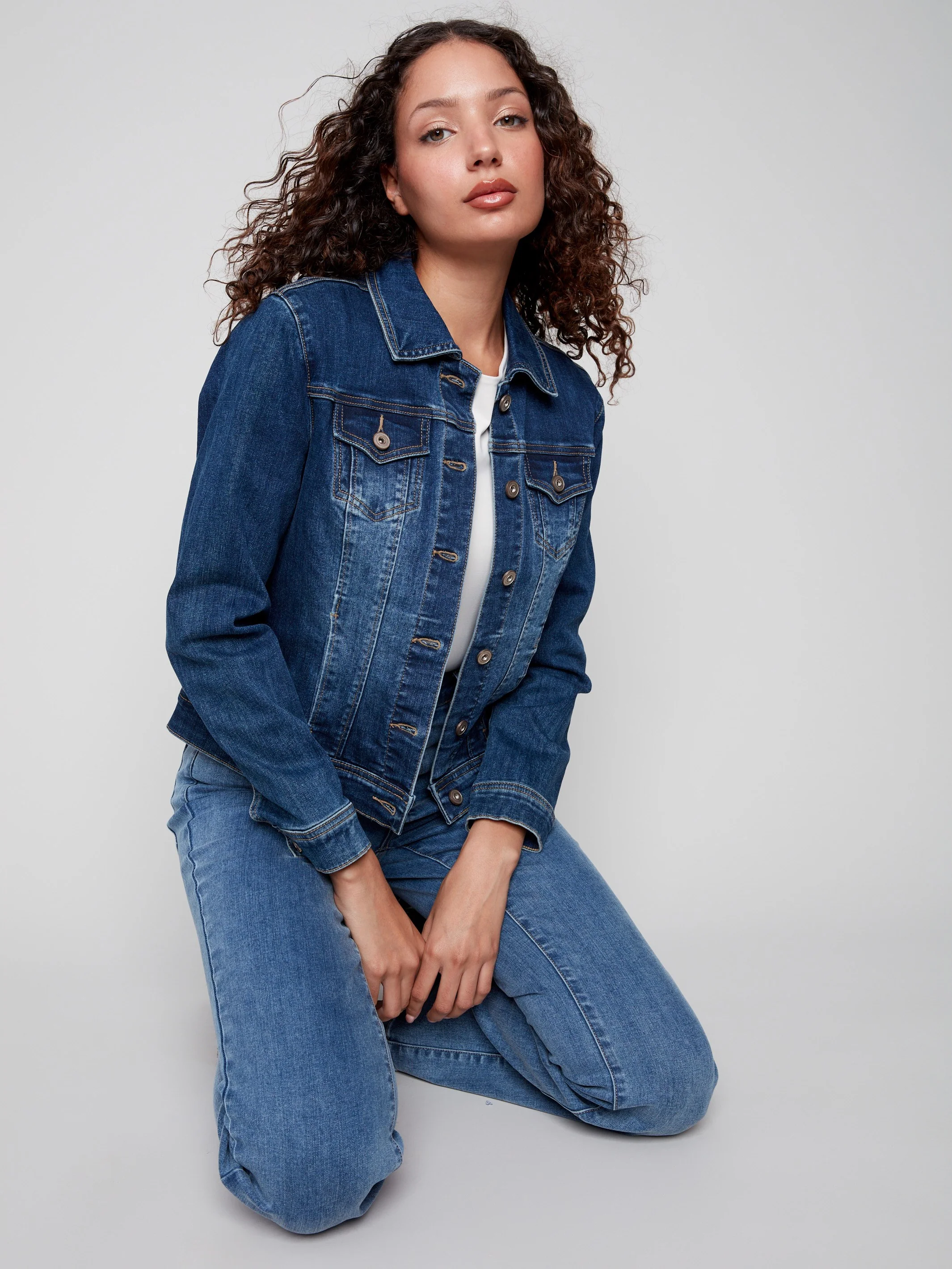 Stretch Denim Jacket - Indigo - WHSBYS