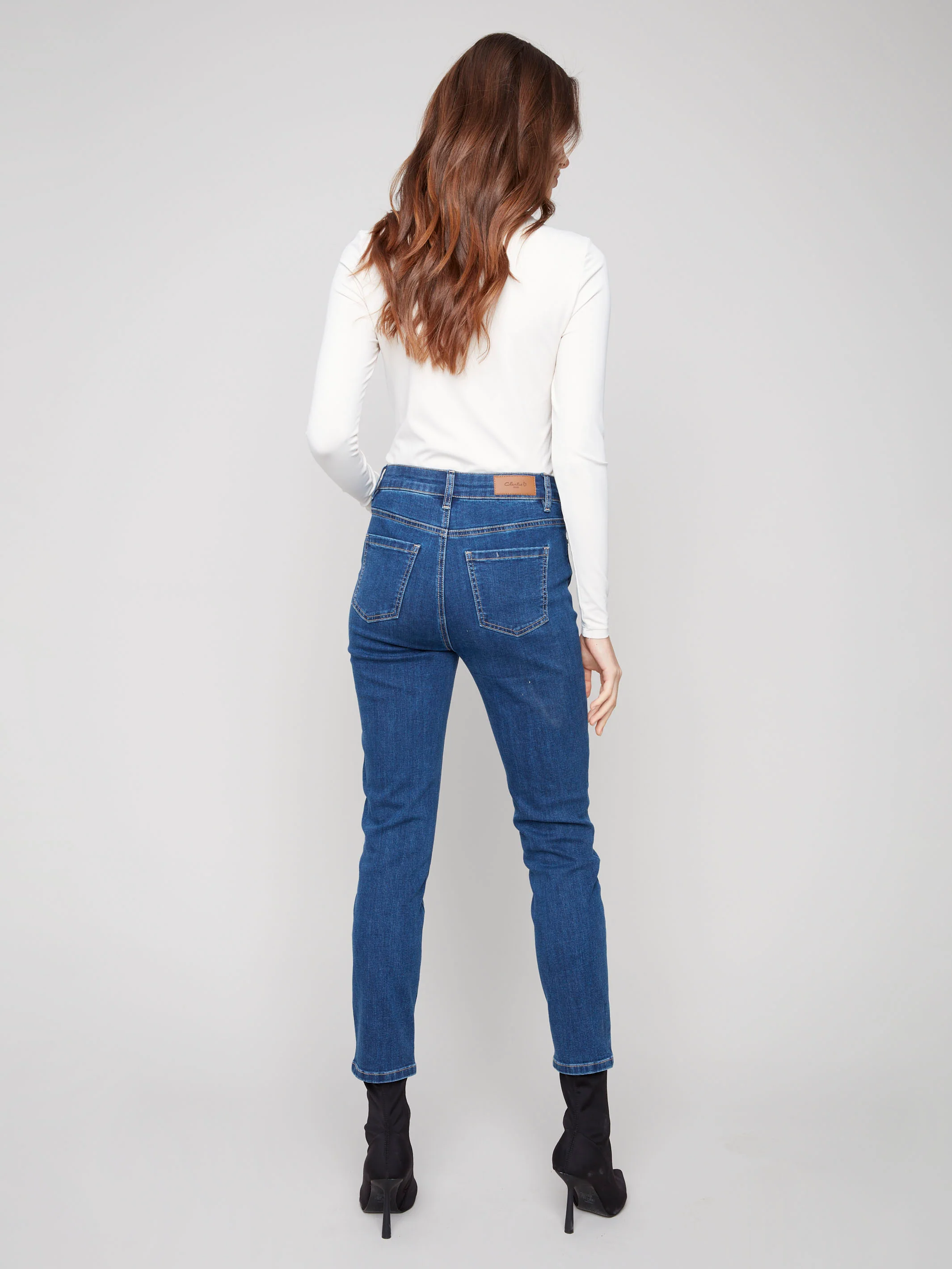 Claudia Slim Leg Jeans - Indigo - WHSBYS