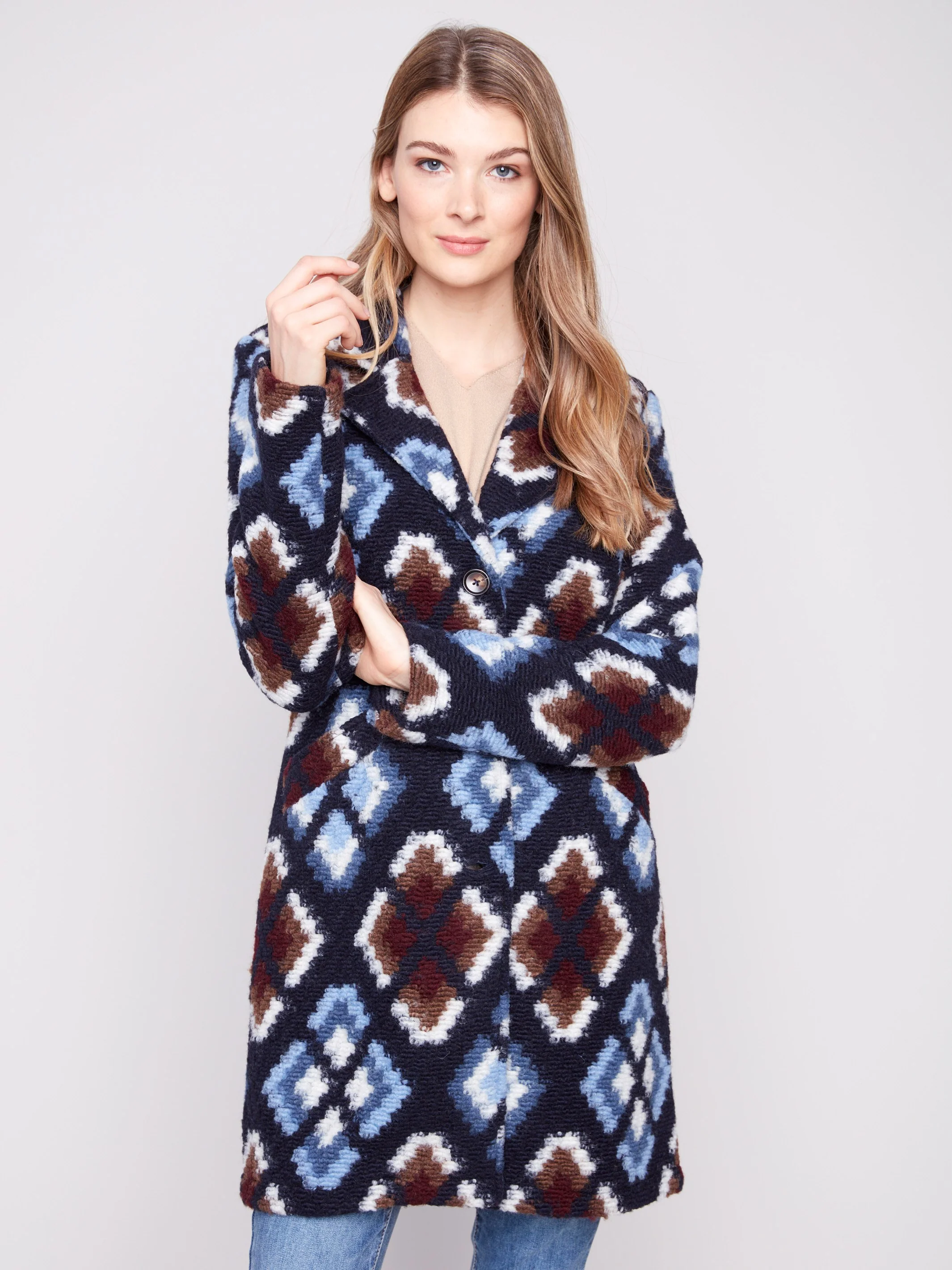 Long Crochet Coat - Twilight - WHSBYS