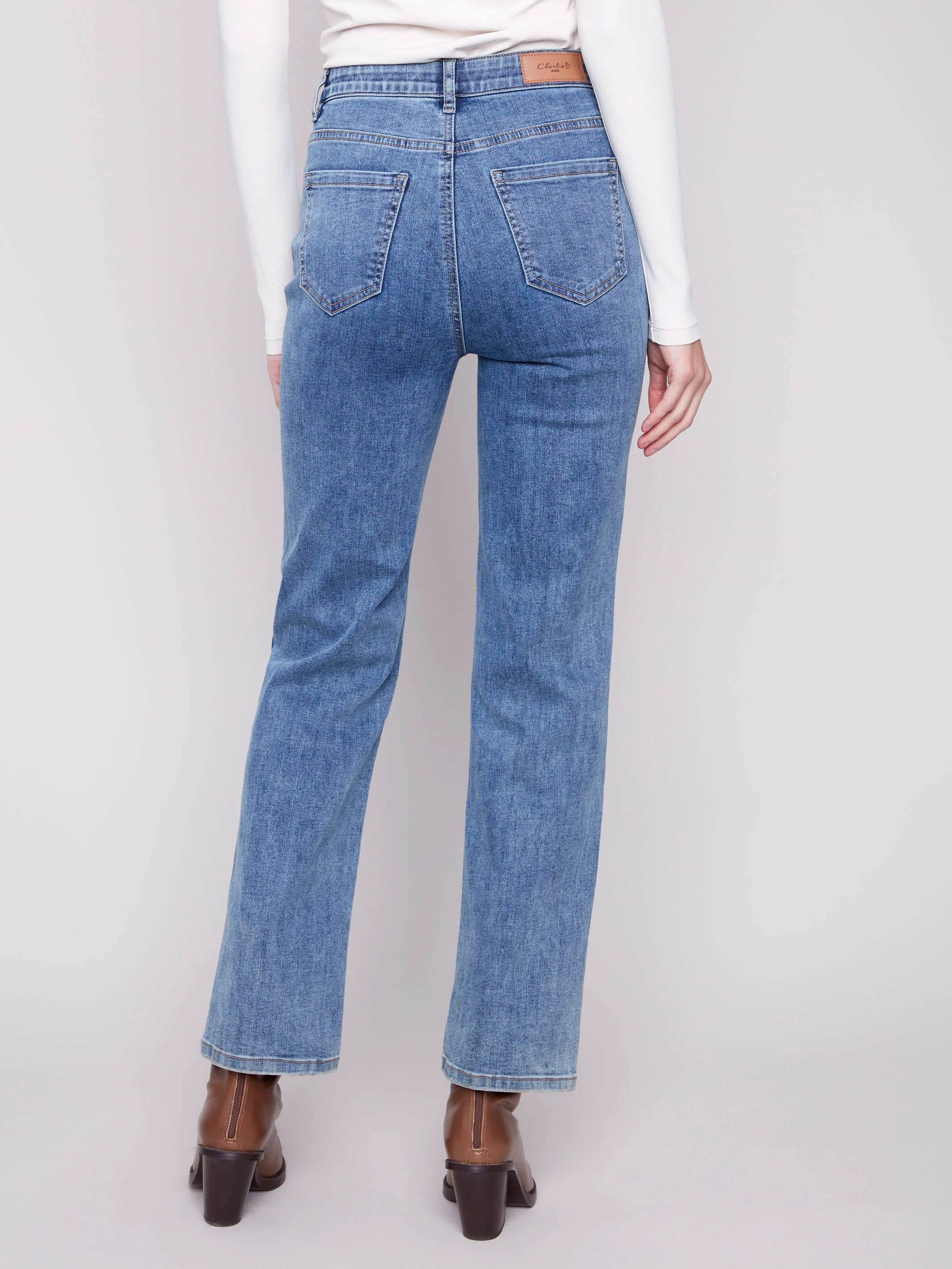 Charlotte Straight Leg Jeans - Medium Blue - WHSBYS