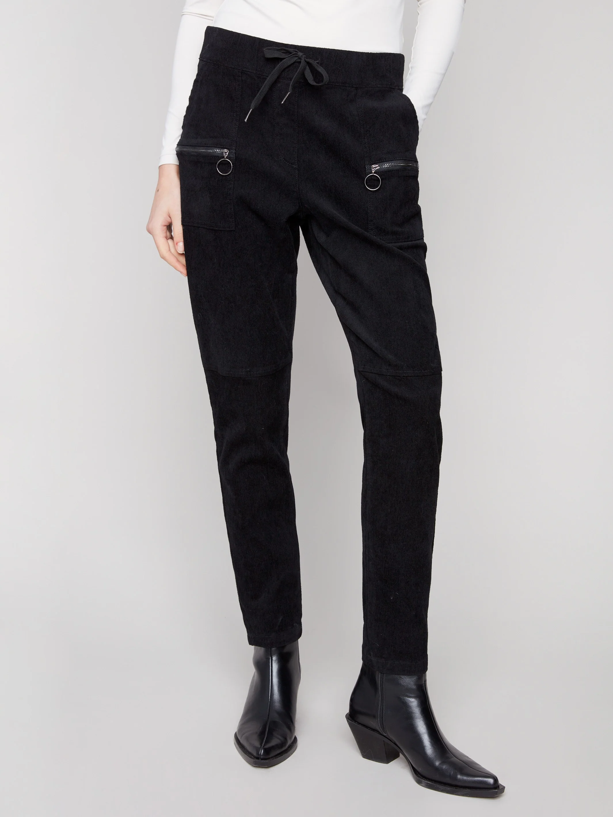 Corduroy Jogger Pants - Black - WHSBYS