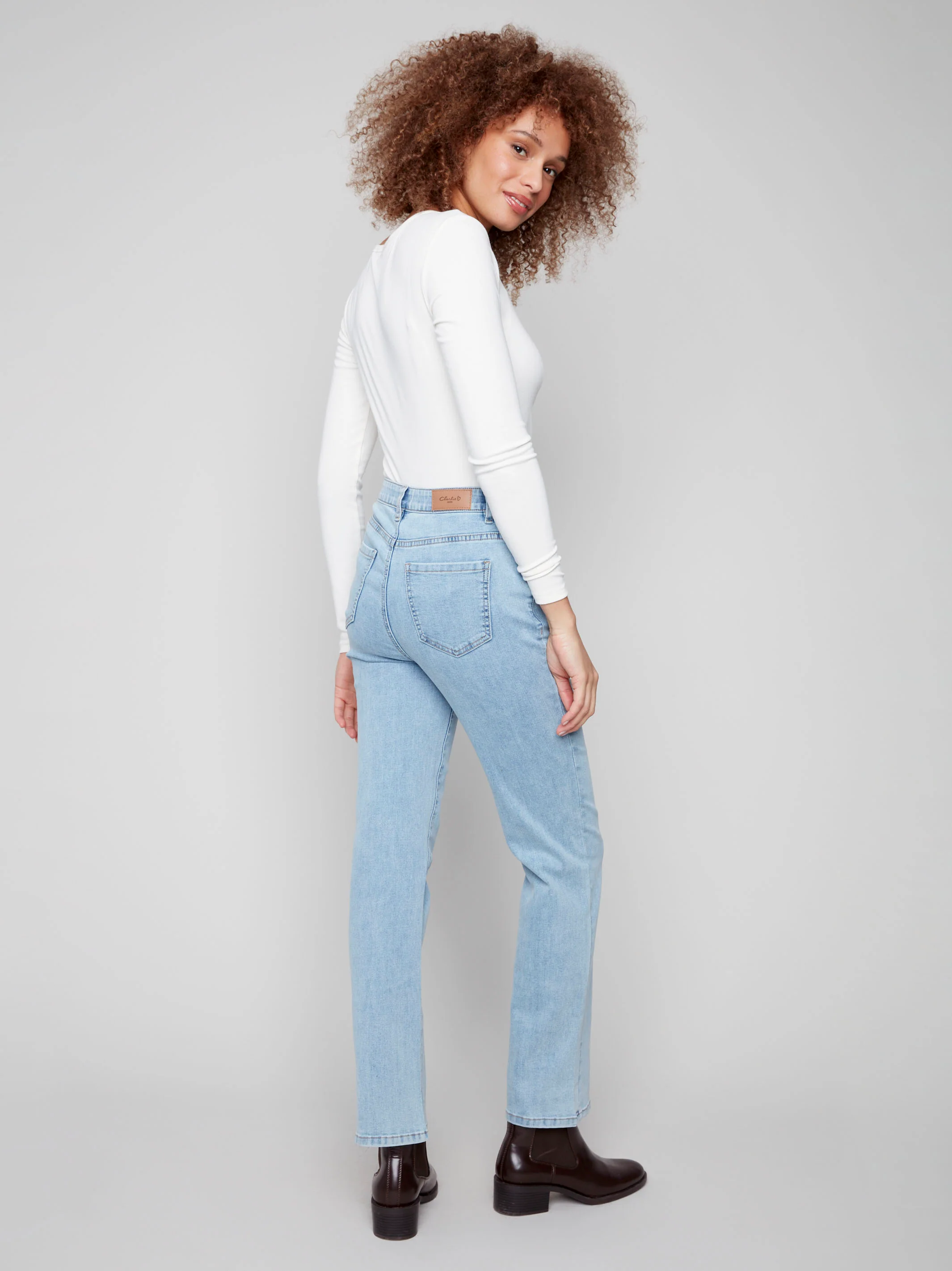 Charlotte Straight Leg Jeans - Light Blue - WHSBYS