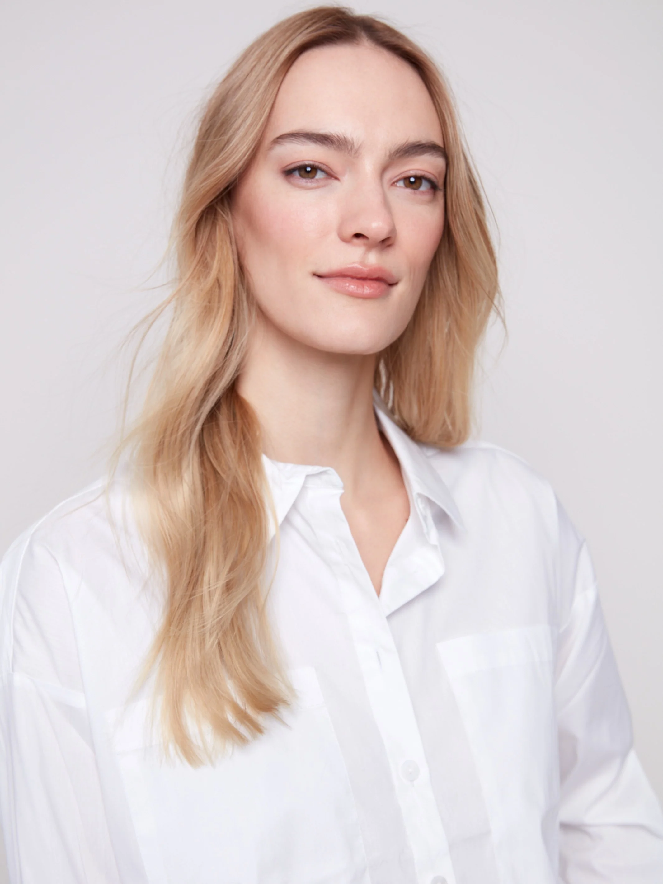 Loose Poplin Shirt - White - WHSBYS