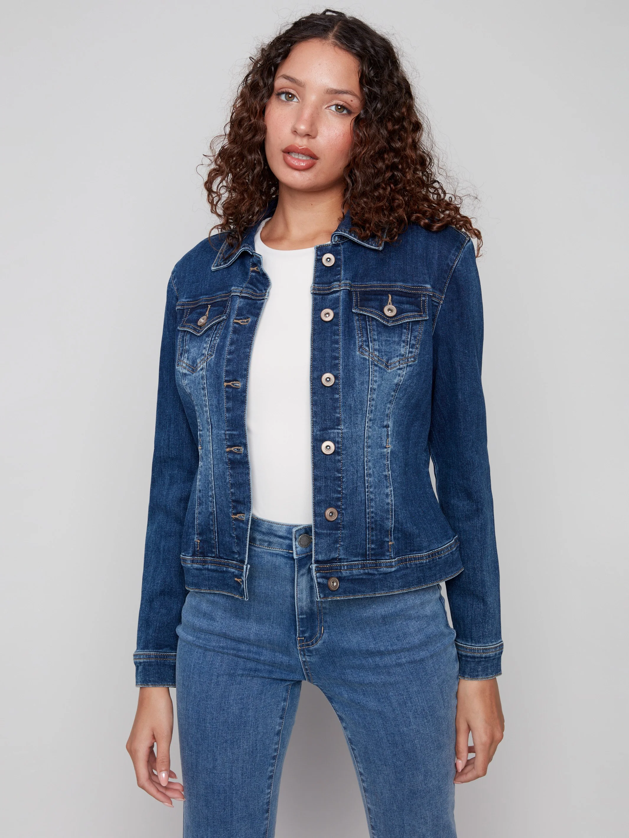 Stretch Denim Jacket - Indigo - WHSBYS
