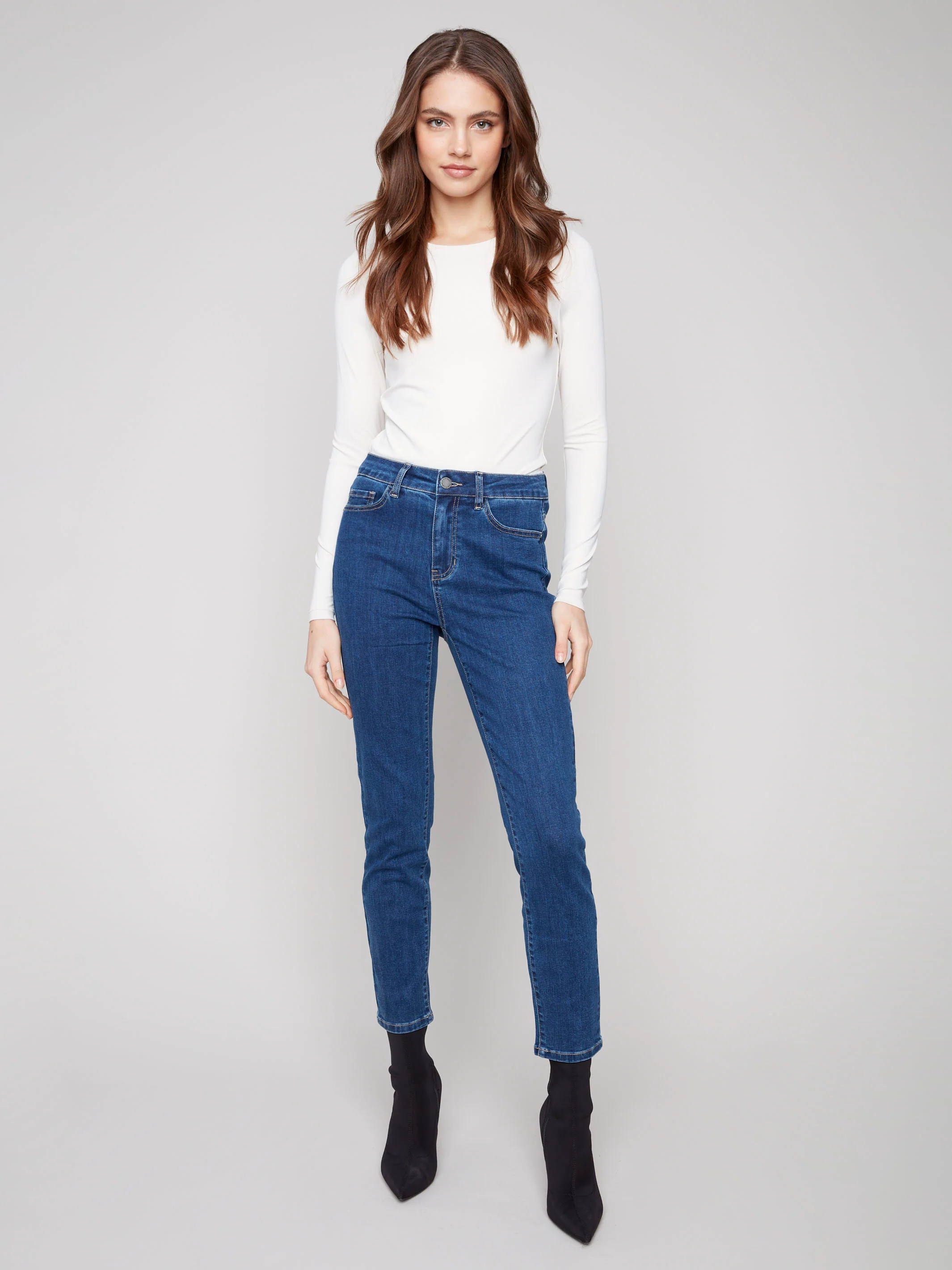 Claudia Slim Leg Jeans - Indigo - WHSBYS