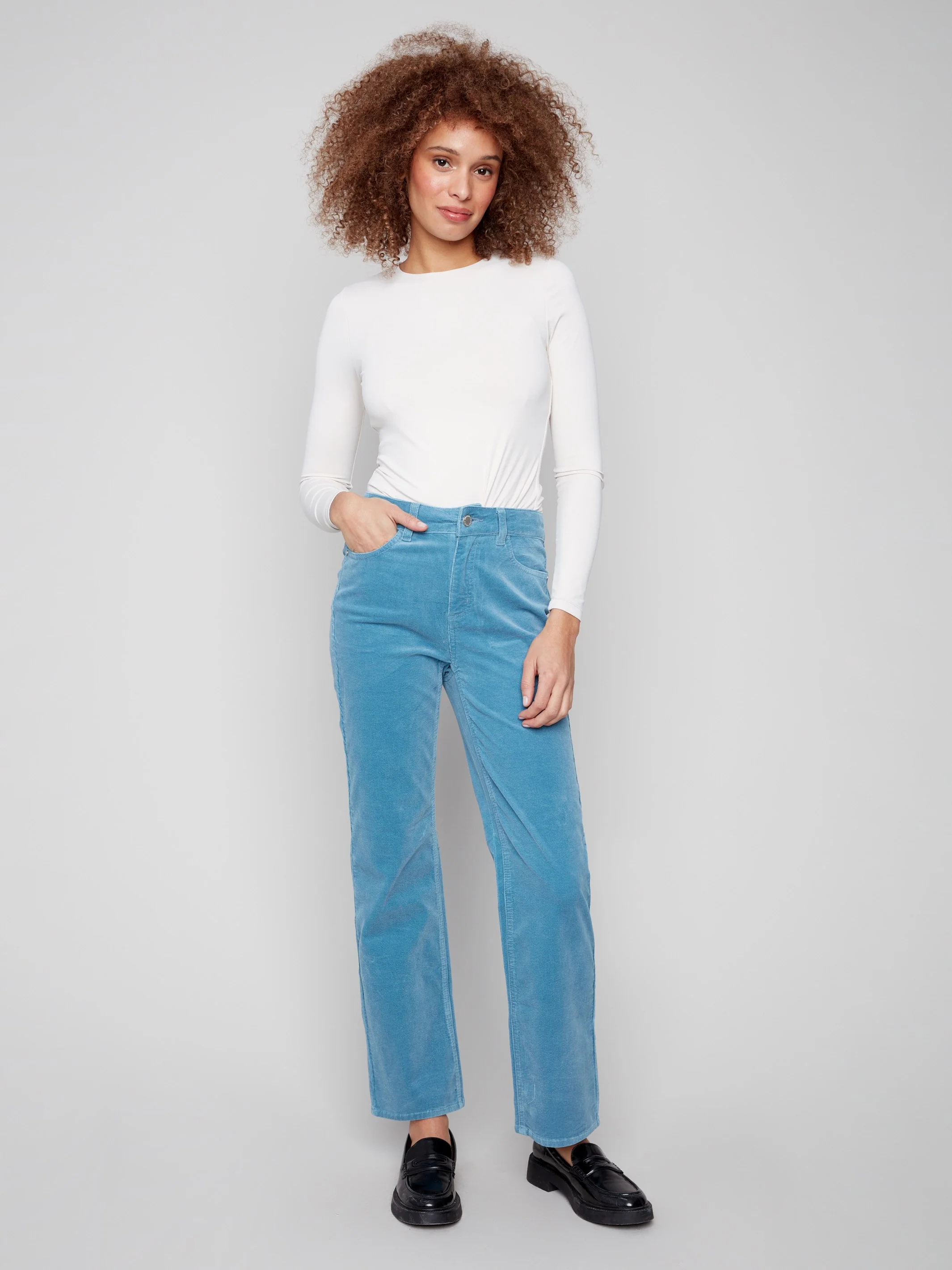 Straight Leg Corduroy Pants - Oxford - WHSBYS