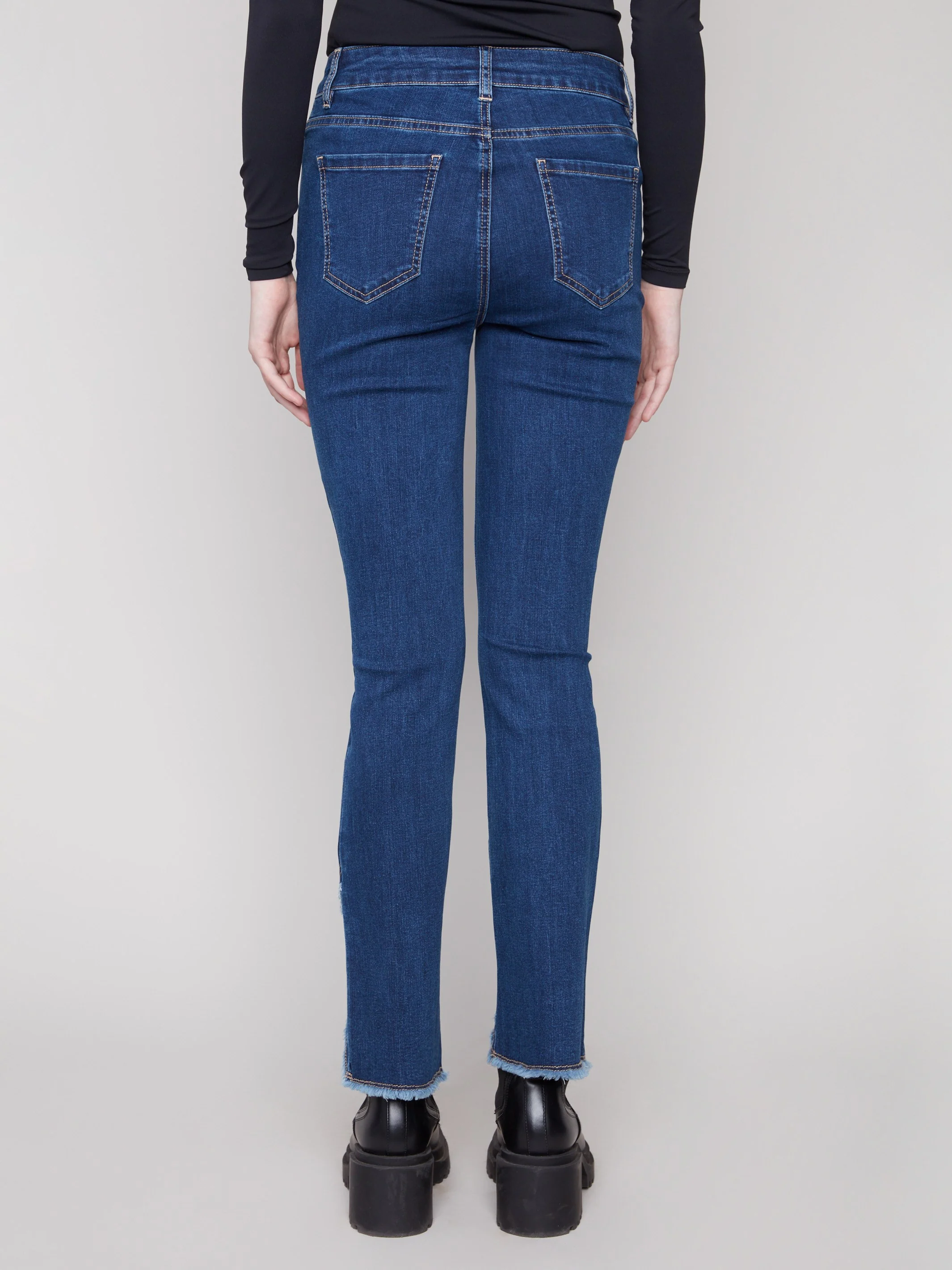 Front Tulip Hem Jeans - Indigo - WHSBYS