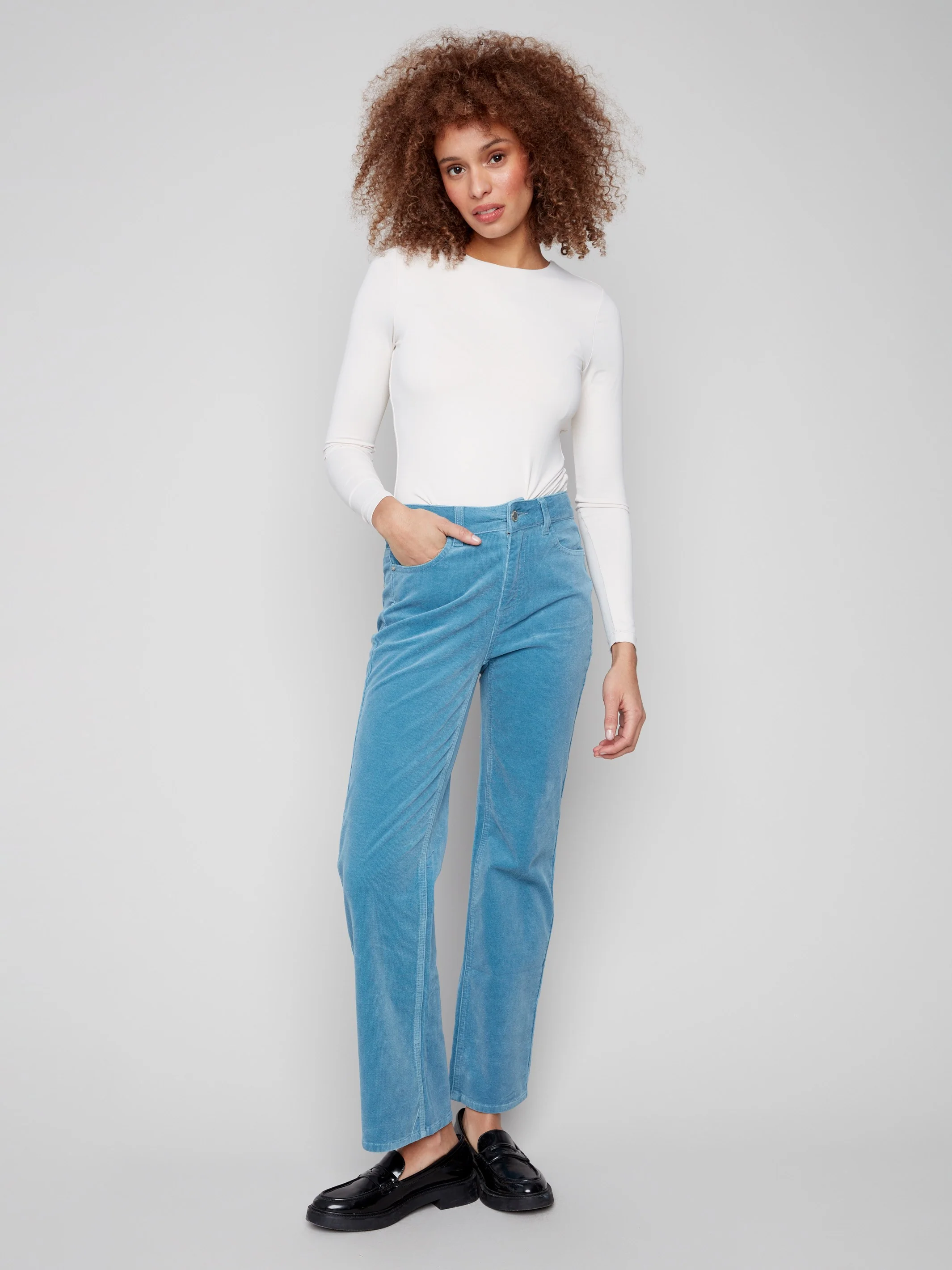 Straight Leg Corduroy Pants - Oxford - WHSBYS