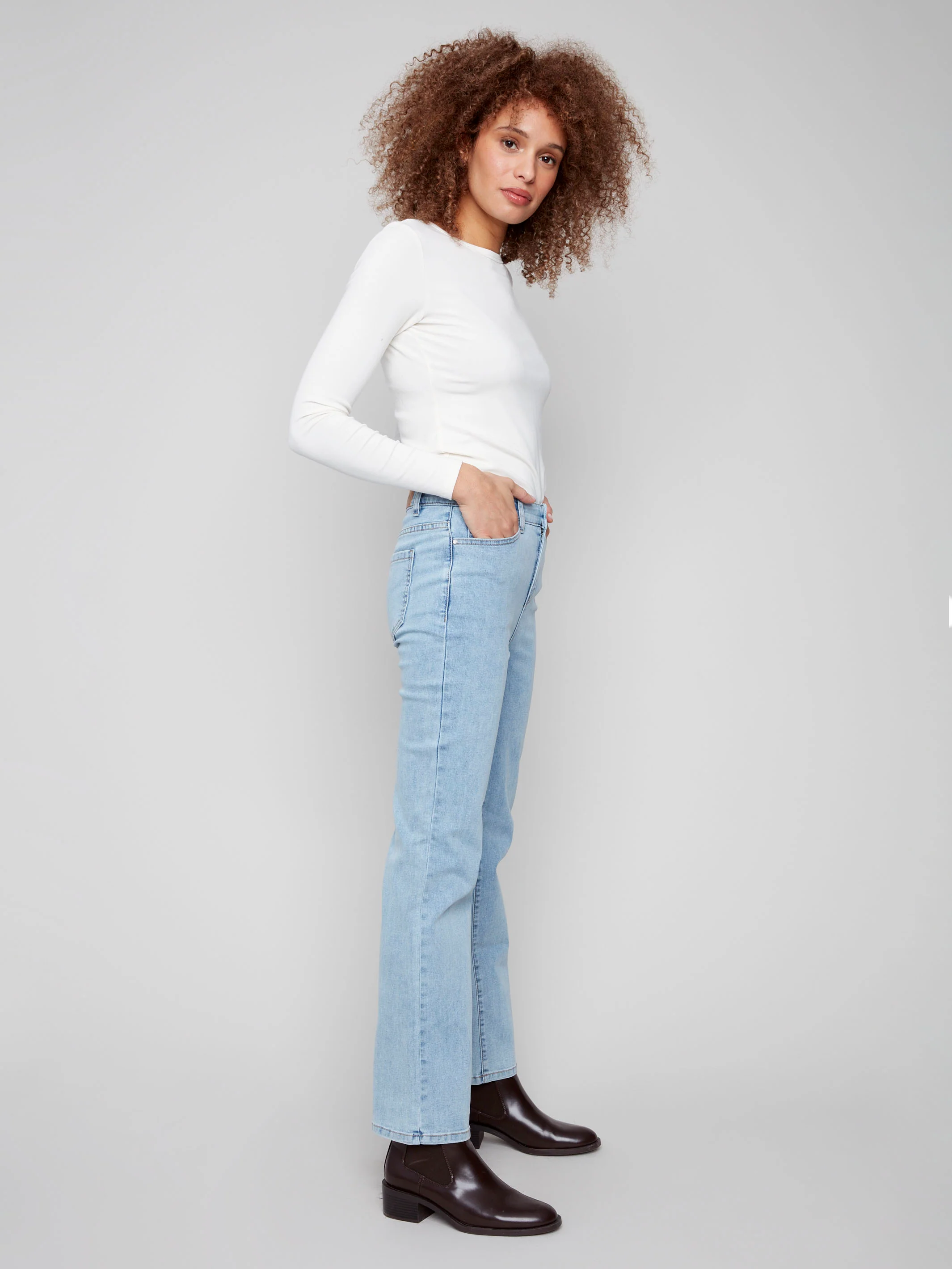 Charlotte Straight Leg Jeans - Light Blue - WHSBYS