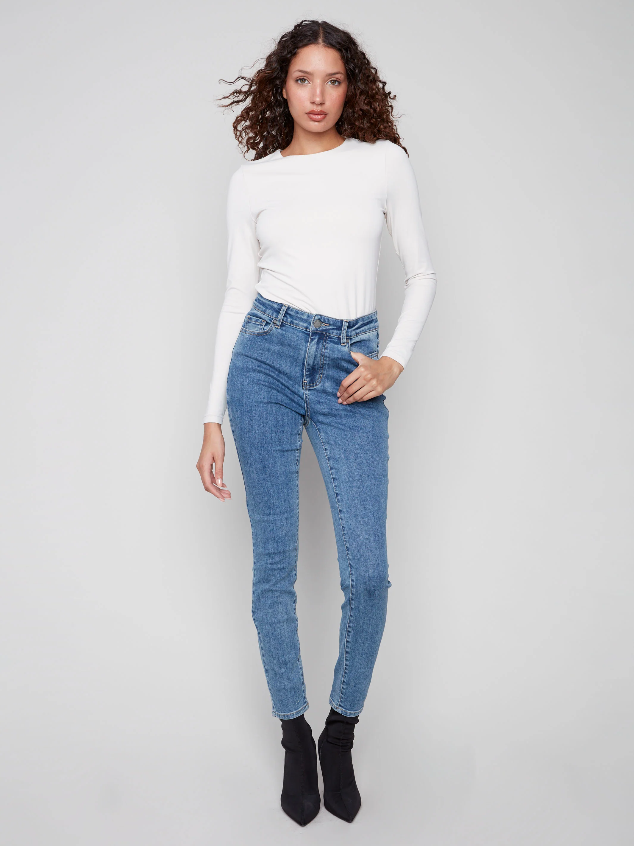 Carine Skinny Jeans - Medium Blue - WHSBYS