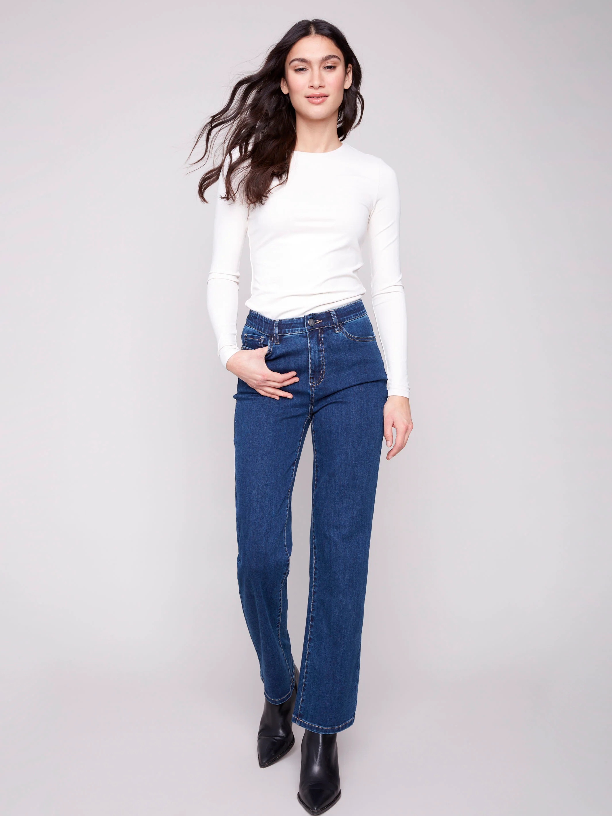 Charlotte Straight Leg Jeans - Indigo - WHSBYS