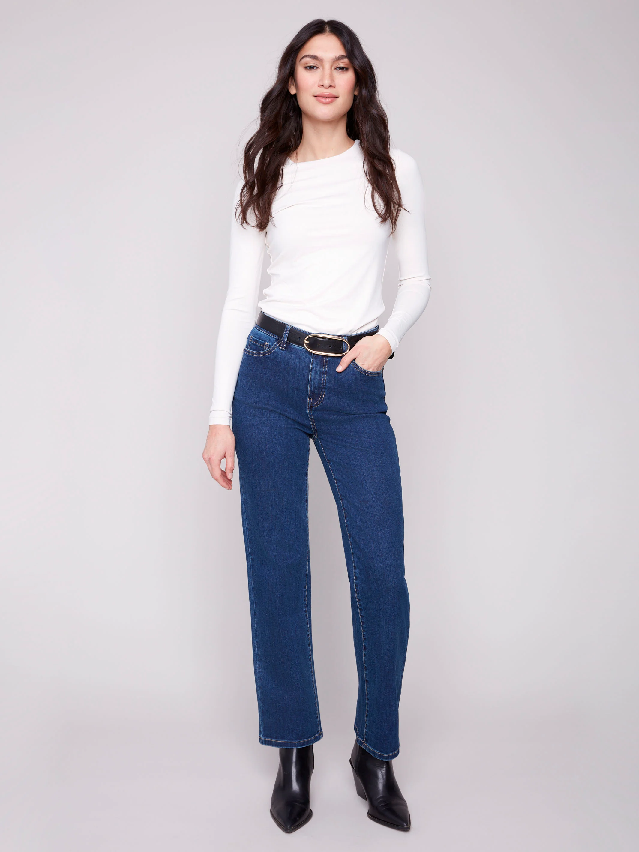 Charlotte Straight Leg Jeans - Indigo - WHSBYS