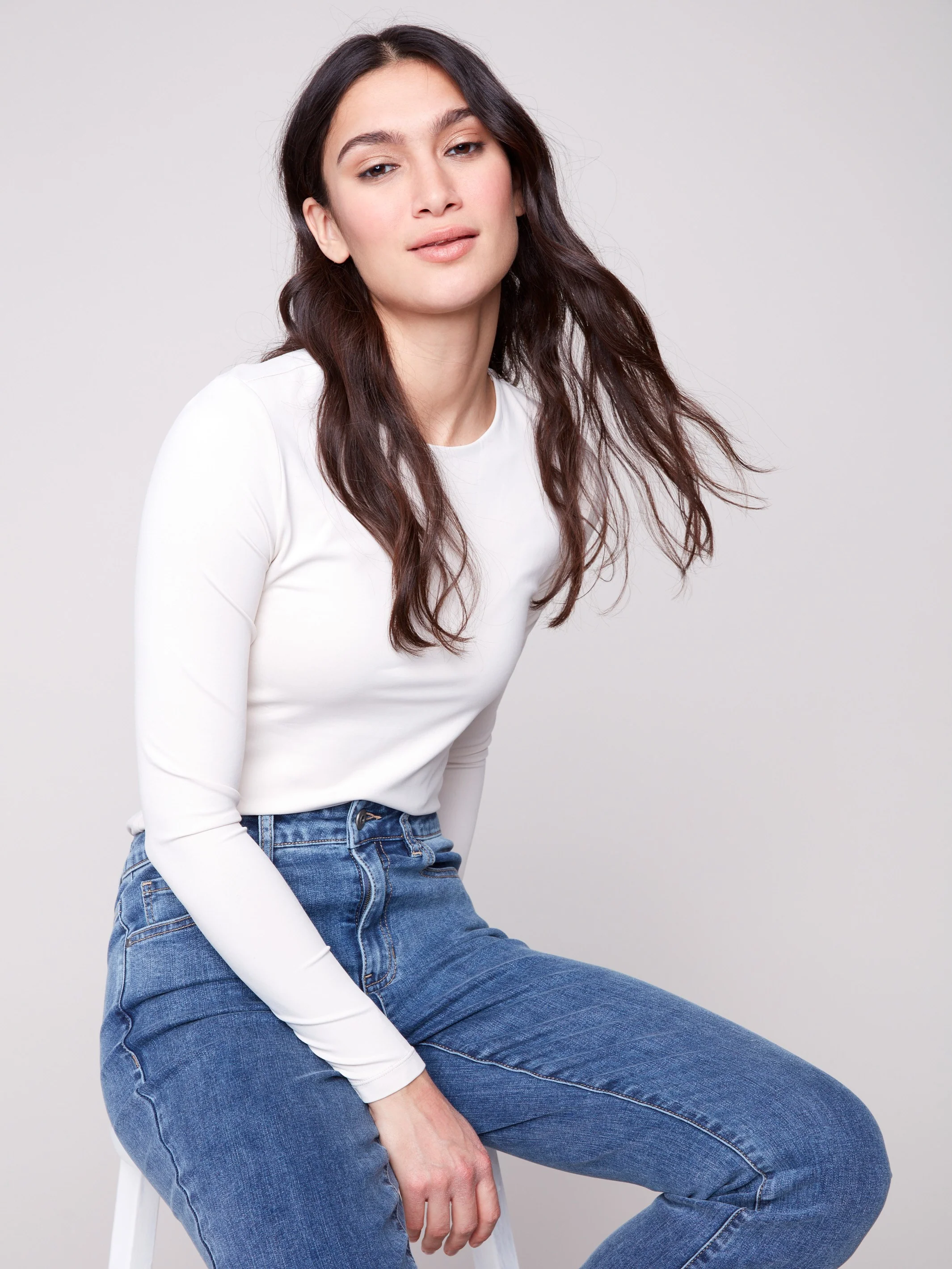 Bootcut Stretch Denim Pants - Medium Blue - WHSBYS