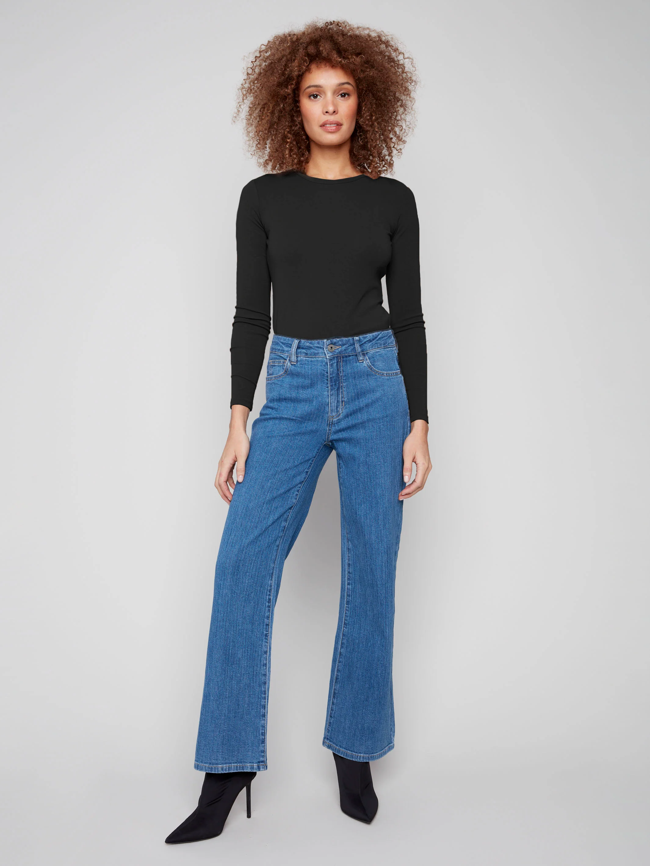 Wide Leg Corduroy Jeans - Stripes - WHSBYS