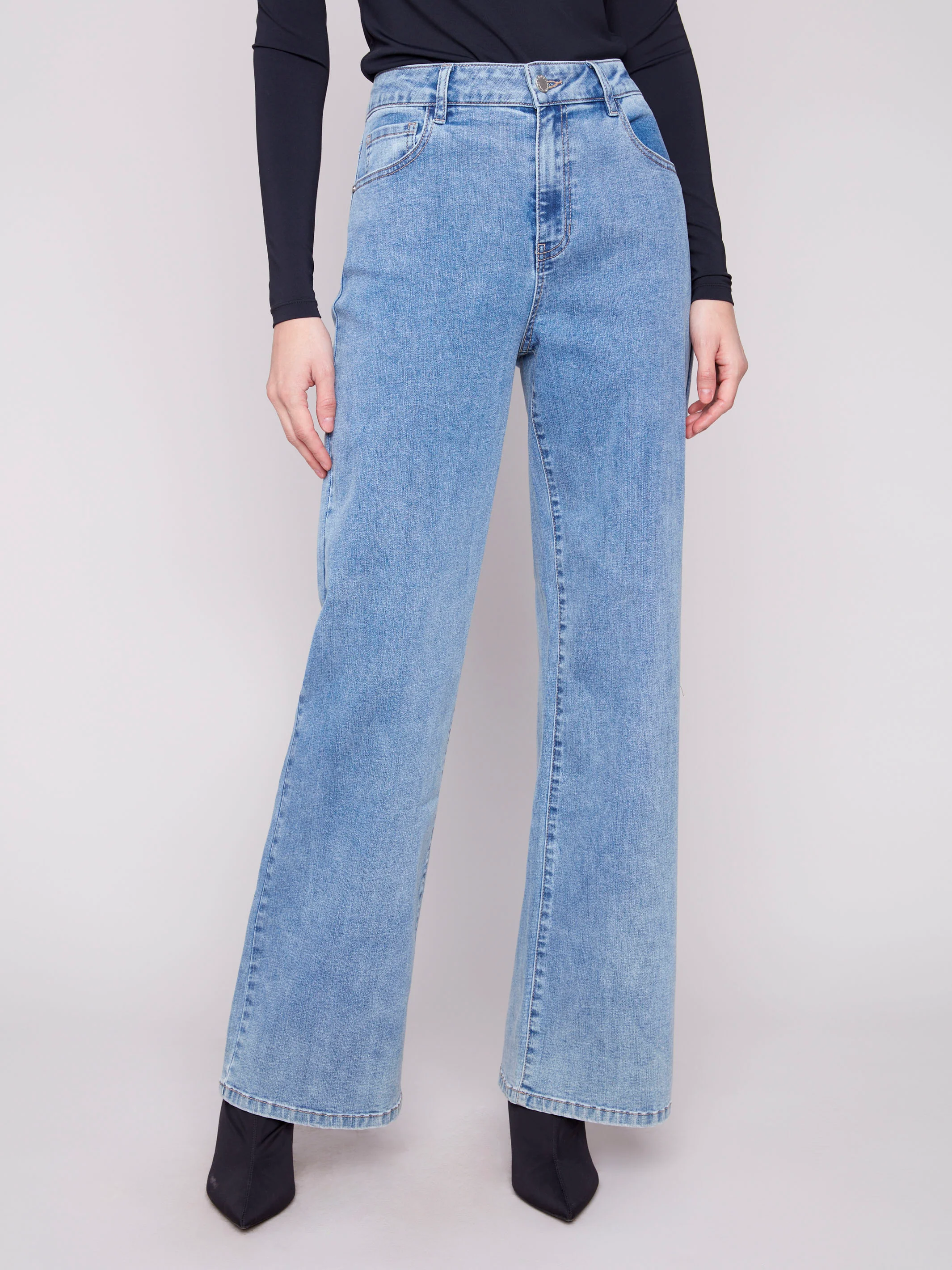 Chloe Wide Leg Jeans - Light Blue - WHSBYS