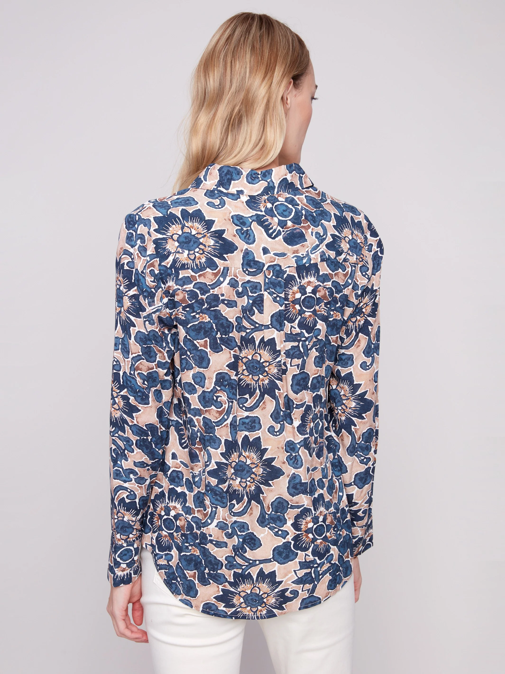 Printed Button-Up Shirt - Cavolo - WHSBYS