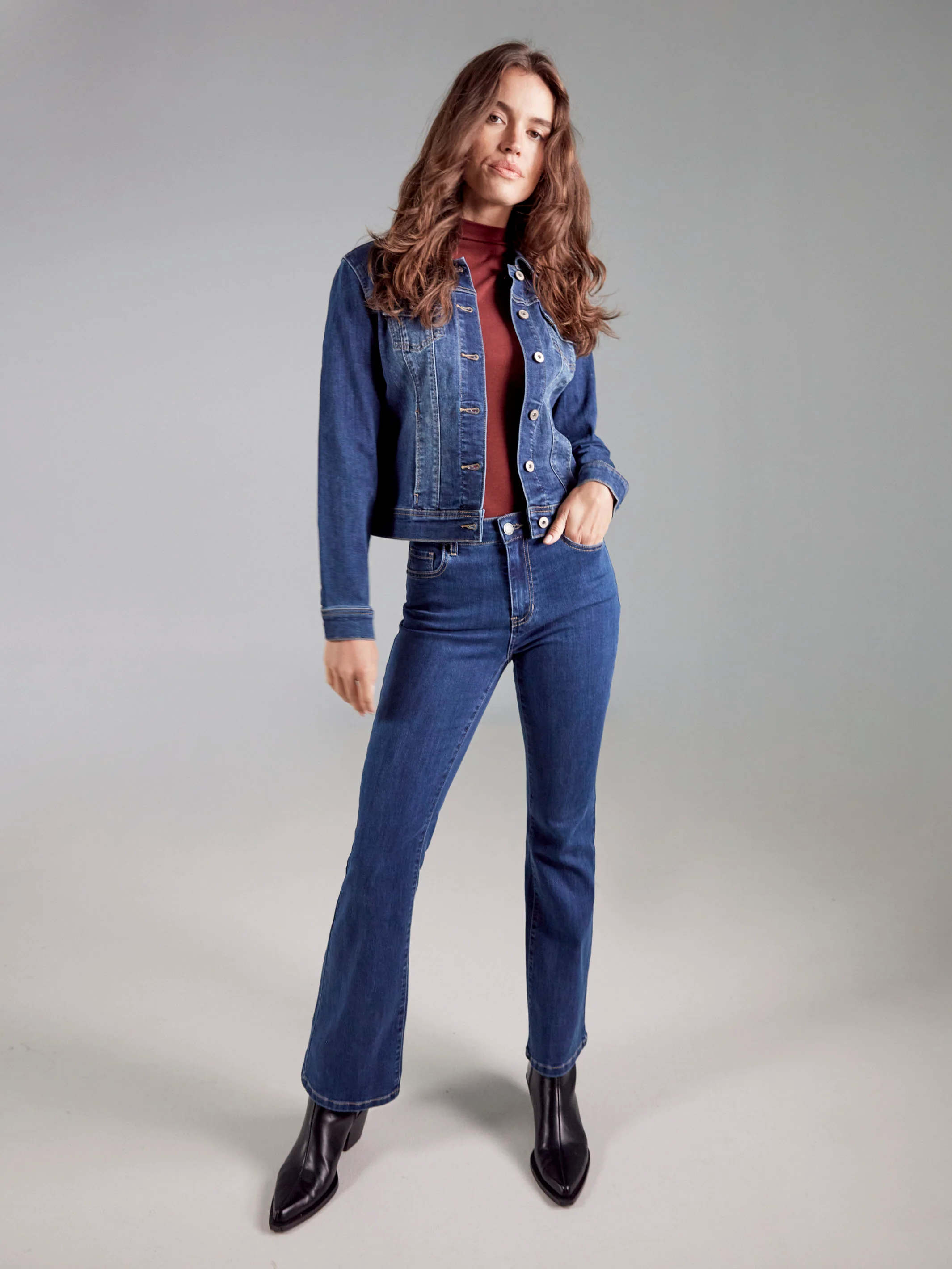 Stretch Denim Jacket - Indigo - WHSBYS