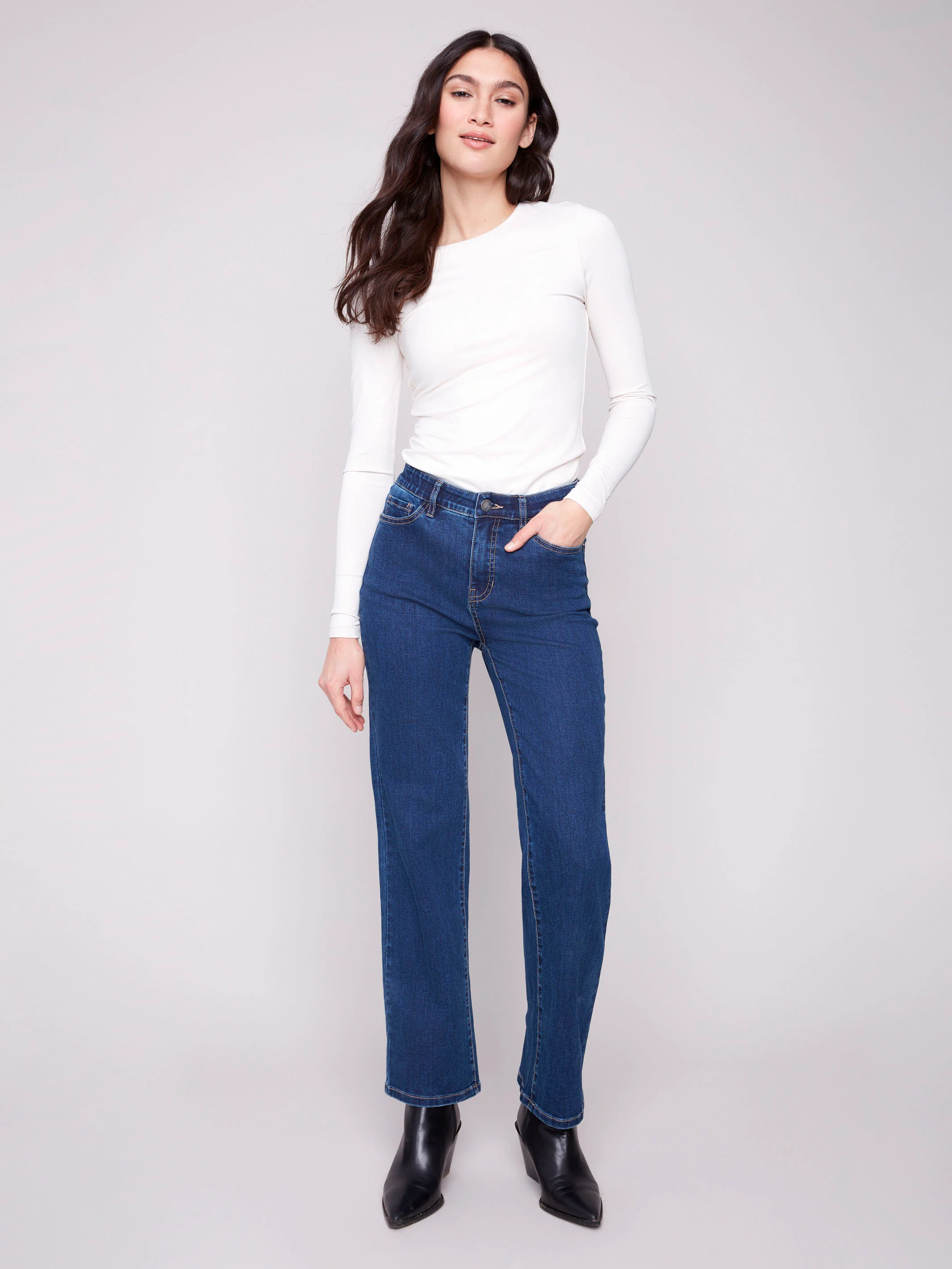 Charlotte Straight Leg Jeans - Indigo - WHSBYS