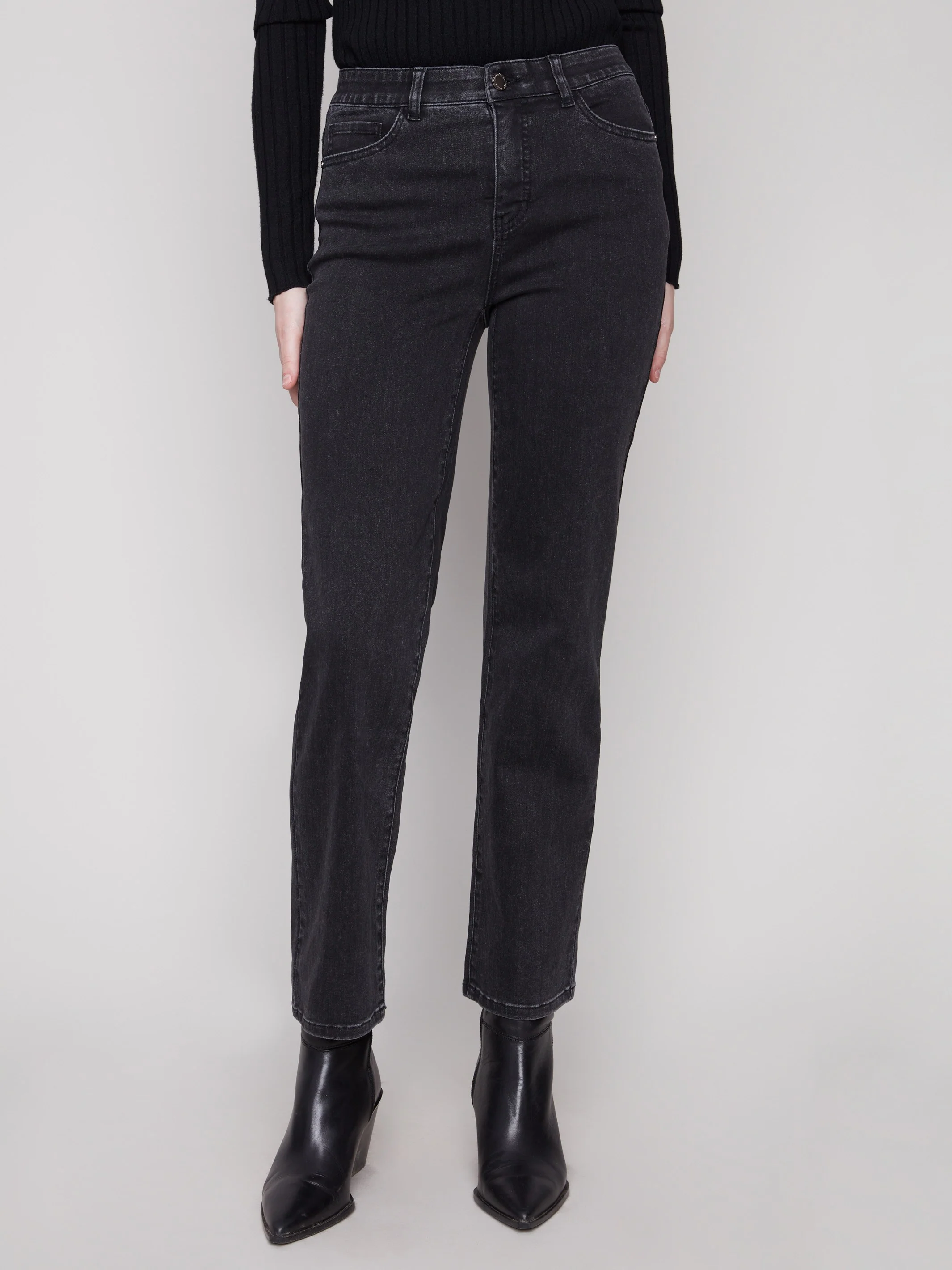Straight Leg Jeans - Charcoal - WHSBYS