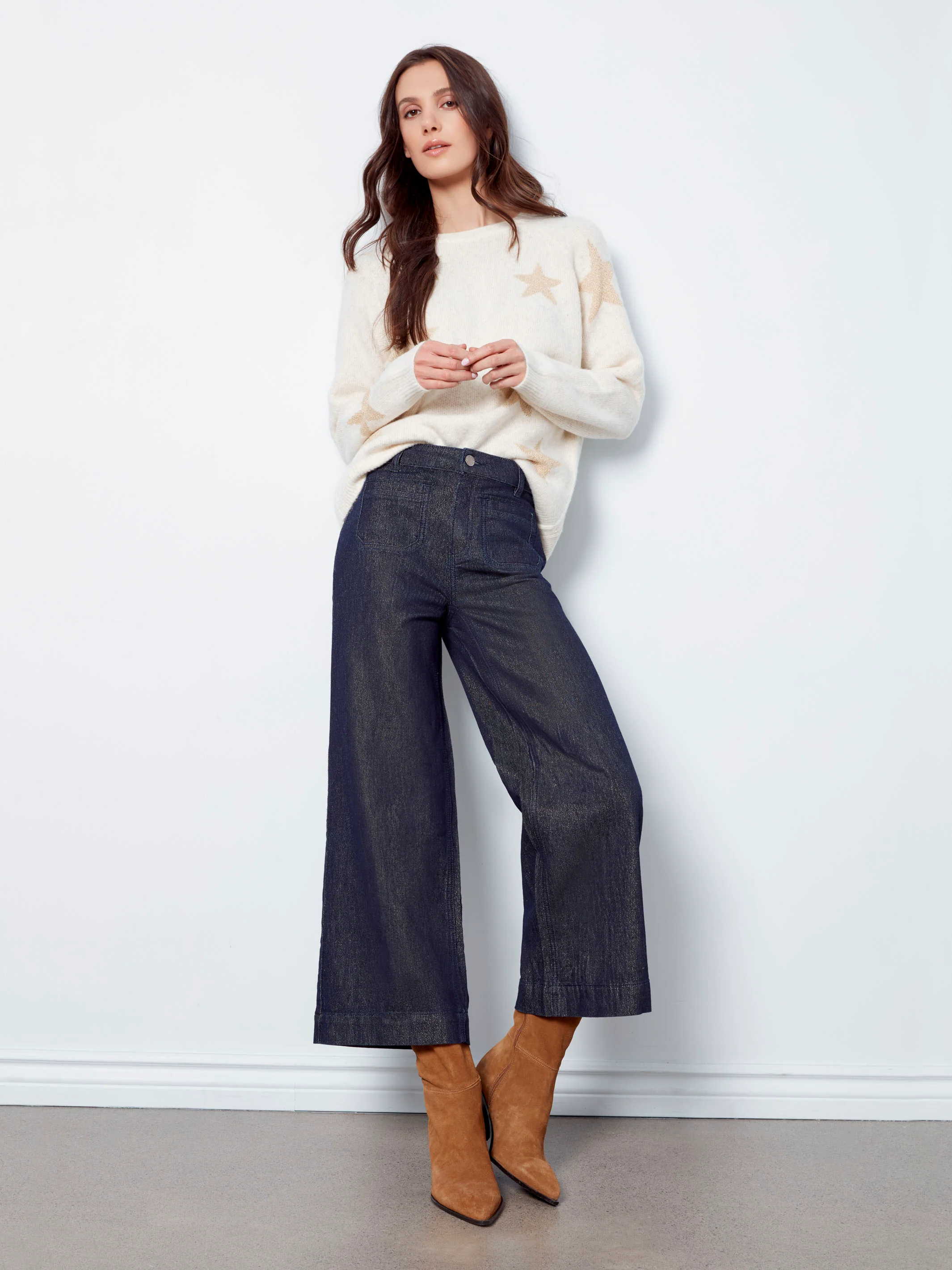 Star Jacquard Lurex Sweater - Stars - WHSBYS