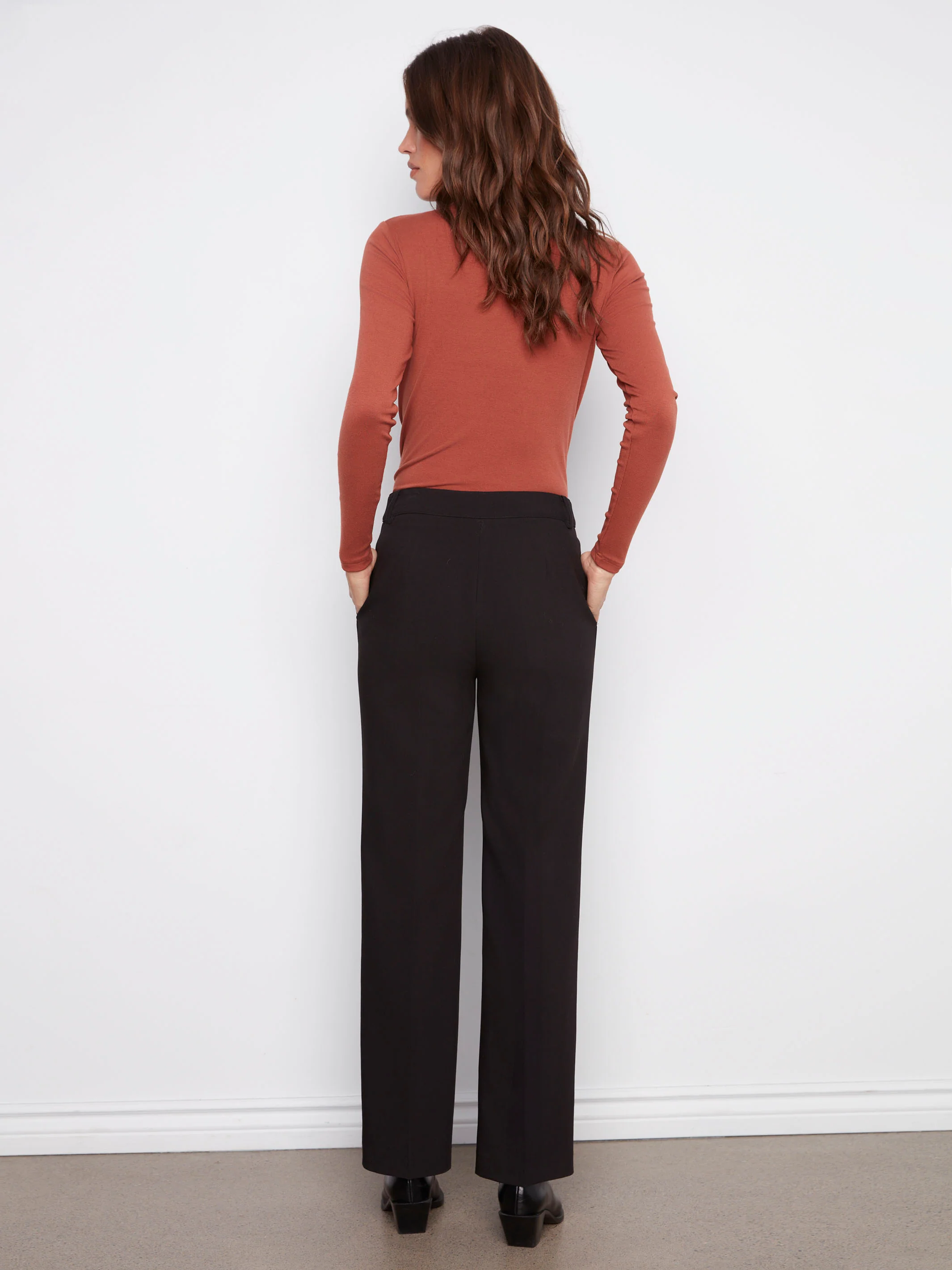 Straight Leg Pants - Black - WHSBYS