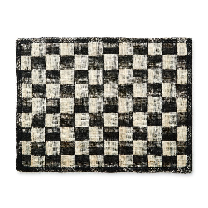 Black Sinamay Placemats, Set of 4 - {current_domain}