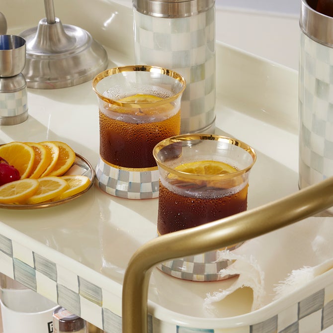 Sterling Check Tumbler Glass, Set of 2 - {current_domain}