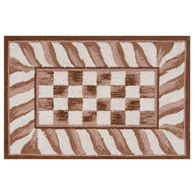 Mocha Check Rug - {current_domain}