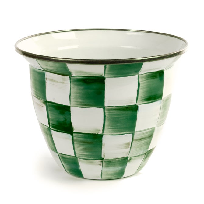 Emerald Check Large Flower Pot - {current_domain}