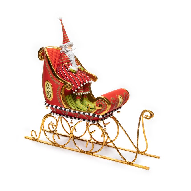 Patience Brewster Dash Away Sitting Santa & Sleigh Figure Set - {current_domain}