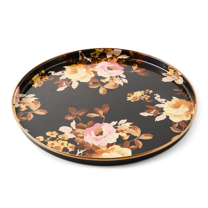 Floral Enamelware Round Tray - {current_domain}