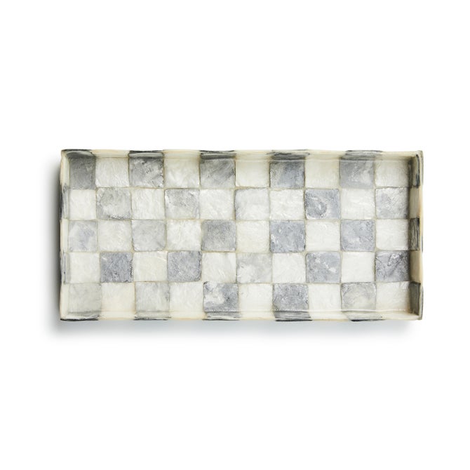 Sterling Check Capiz Vanity Tray - {current_domain}