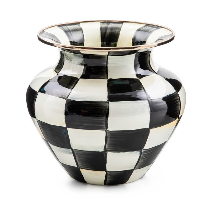 Courtly Check Enamel Large Vase - {current_domain}