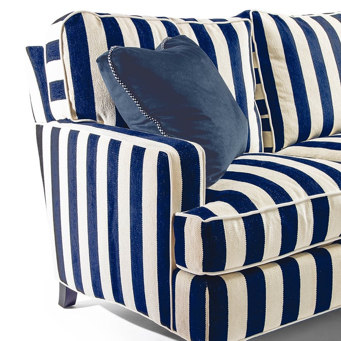Marquee Navy Stripe 2-Piece Left Arm Chaise Sectional - {current_domain}